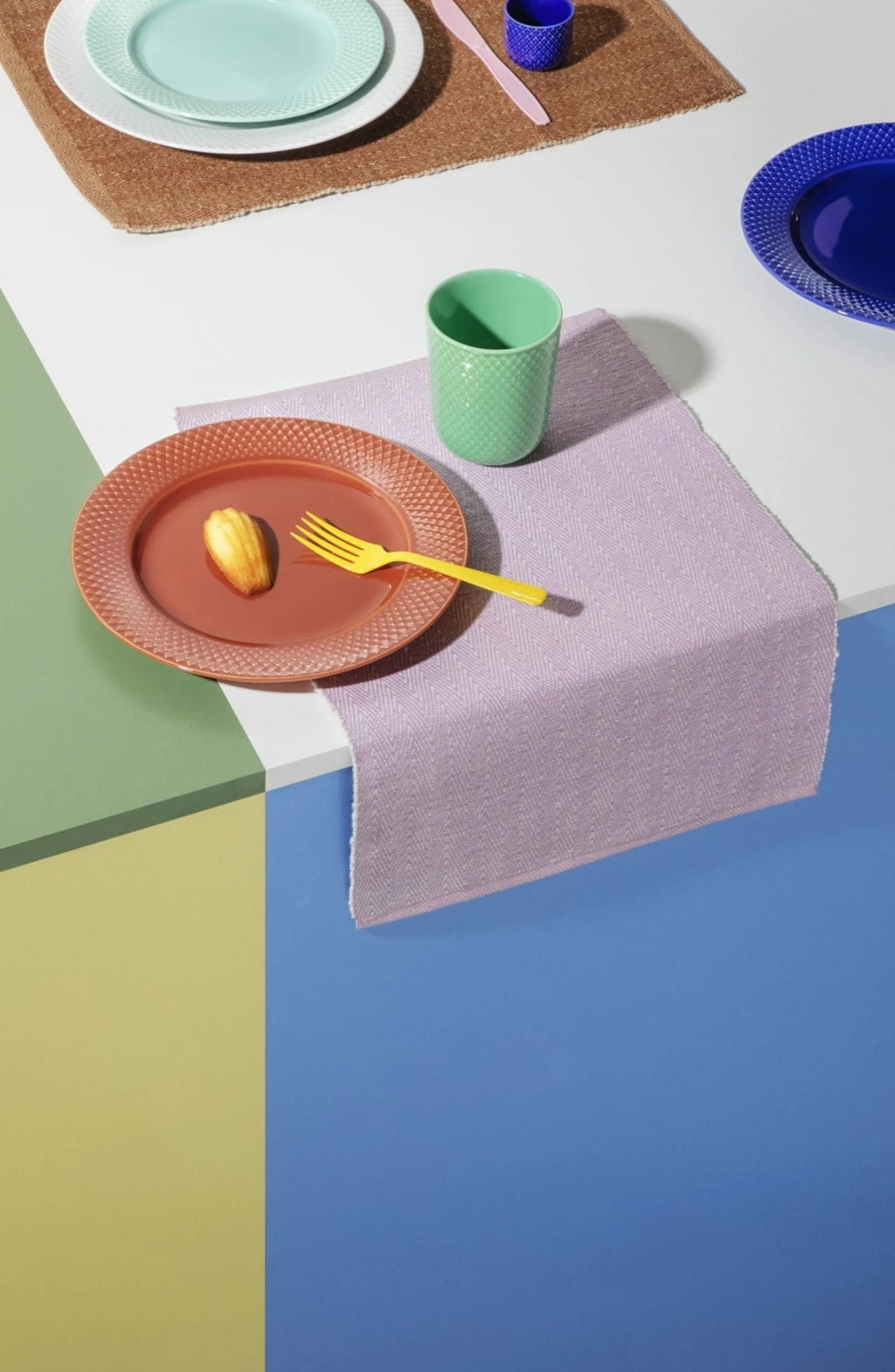 Lyngby Porcelæn Herringbone placemat 43x30 cm, purple