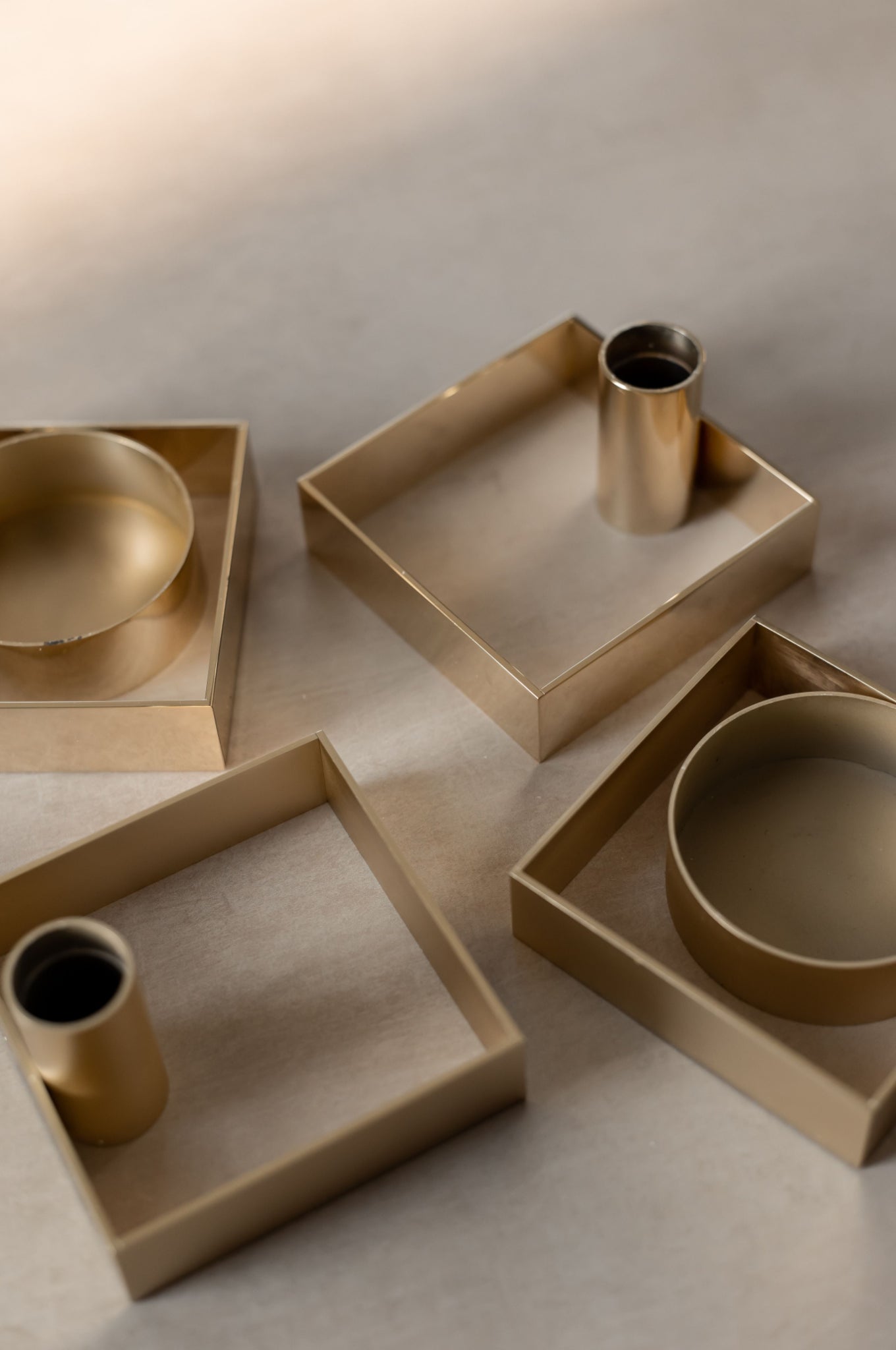 Malling Living Edge Candle Holder, Brass Polished