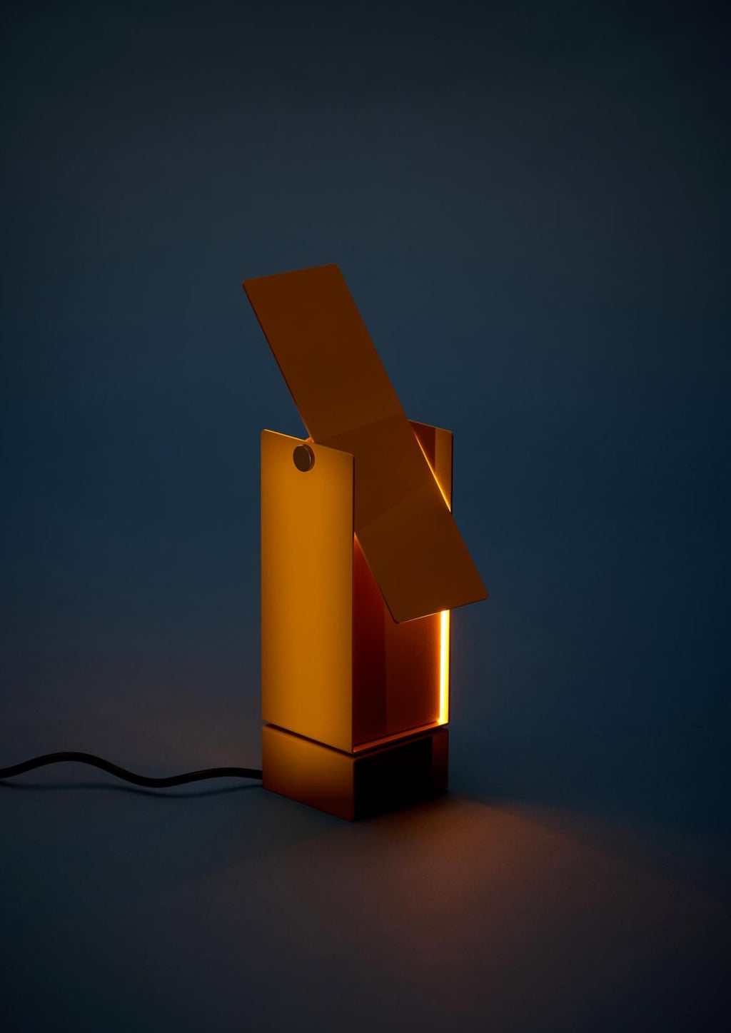 Illuminate Your Space: MOEBE Yellow Pivoting Table Lamp - Danish Design