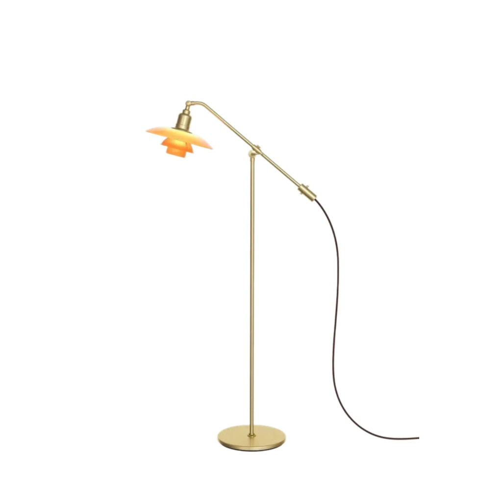 Louis Poulsen Ph 3/2 Amber Coloured Glass Floor Lamp "The Water Pump" Special Edition