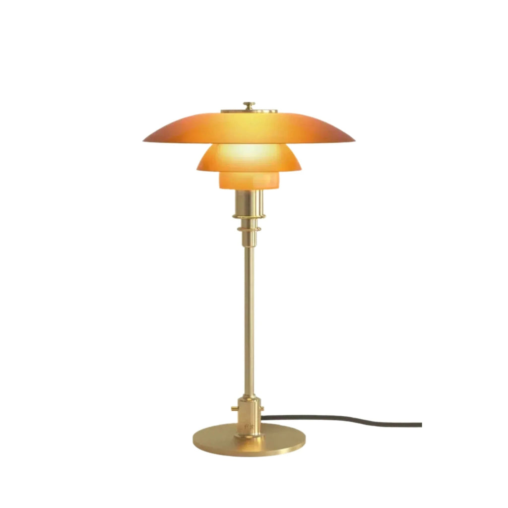 Louis Poulsen Ph 3/2 Amber Coloured Glass Table Lamp Special Edition