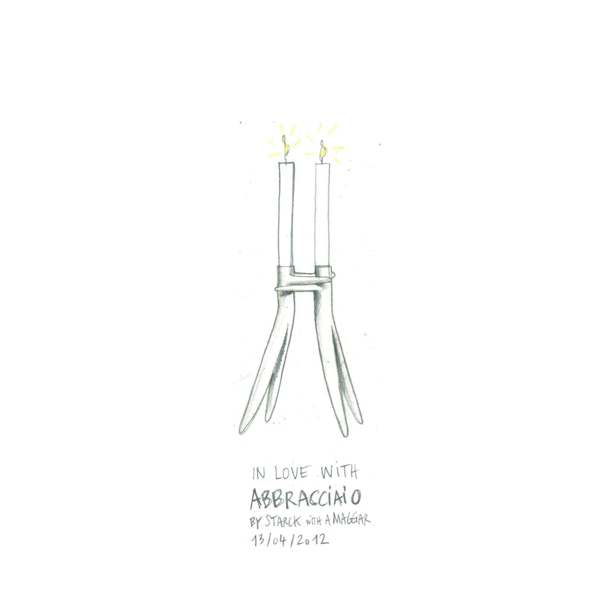 Kartell Abbracciaio Candelabra, White
