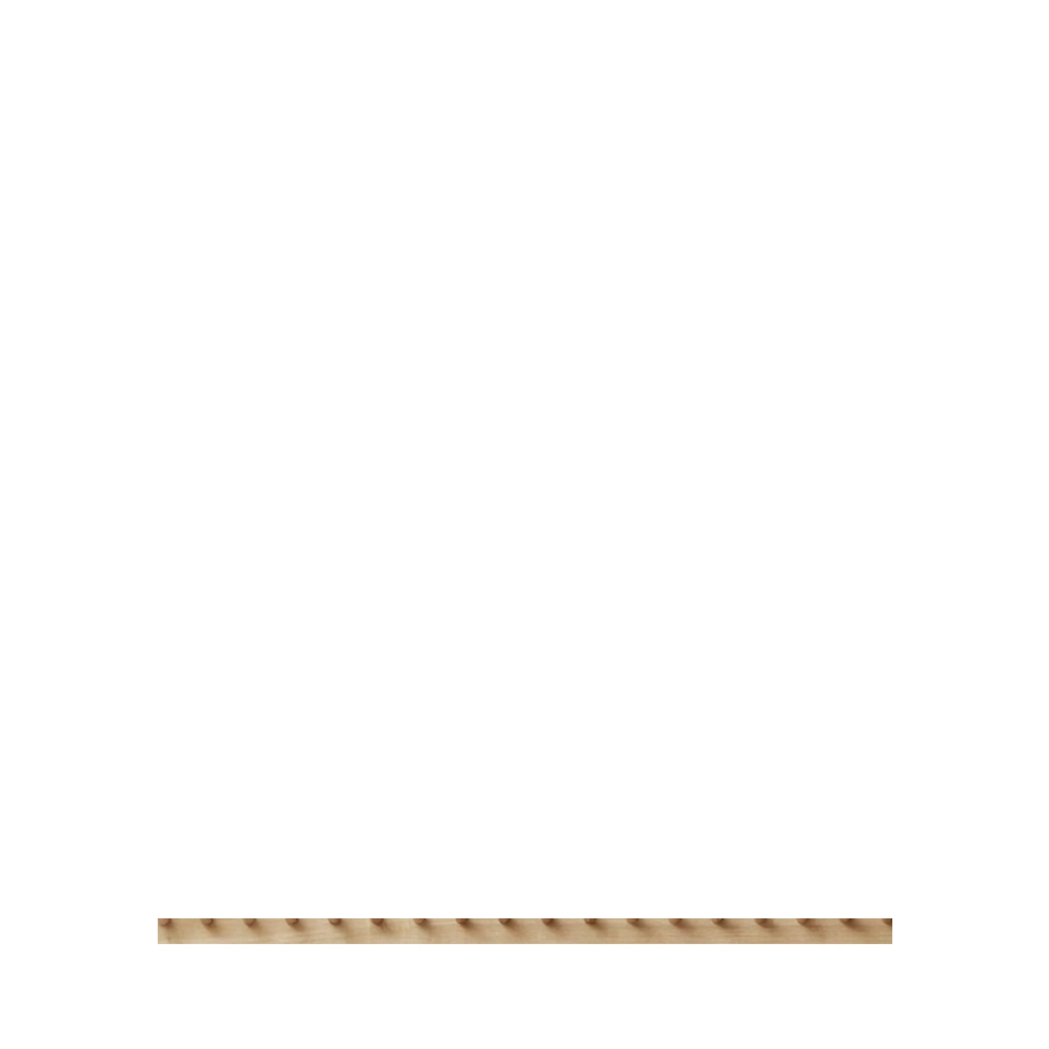 Form & Refine Echo 88cm Wall-Mounted Coatrack — Solid White Oiled Oak, 18 Pegs