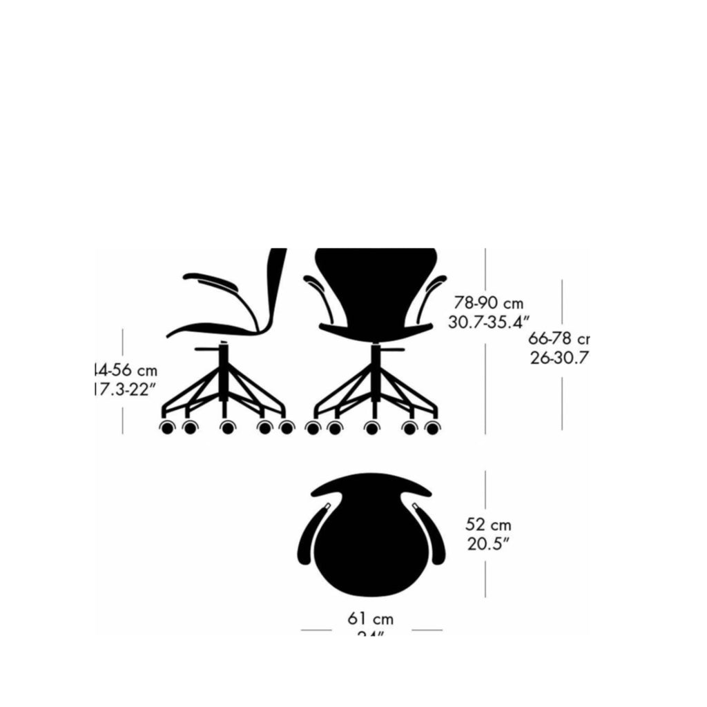 Fritz Hansen Series 7™ Swivel Chair With Armrests (For Carpets) Special Edition