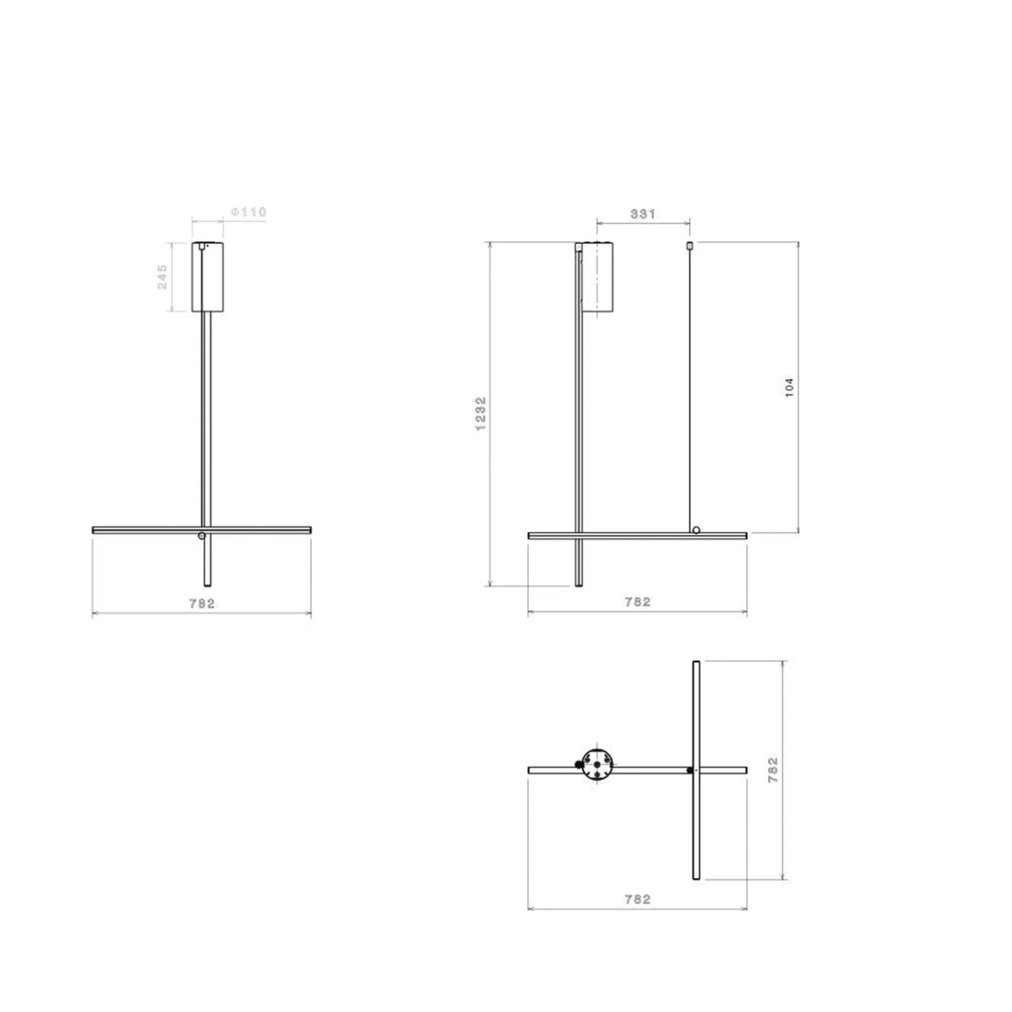 Flos Coordinates C1 Ceiling Lamp, Argent
