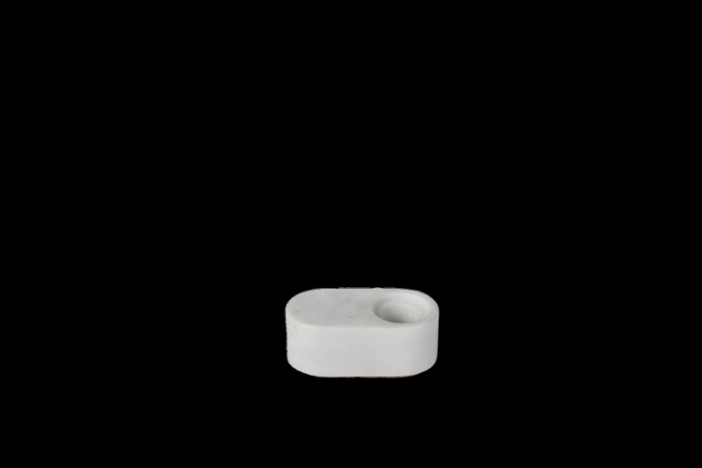 Spring Copenhagen Ovaali Candle Holder, White