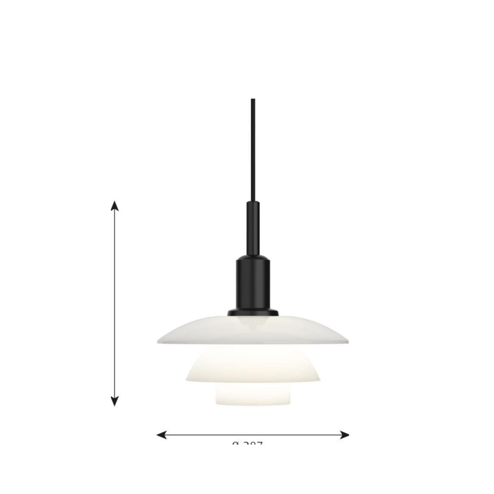Louis Poulsen PH 3/3 Suspension 60W E27 v2, Opal