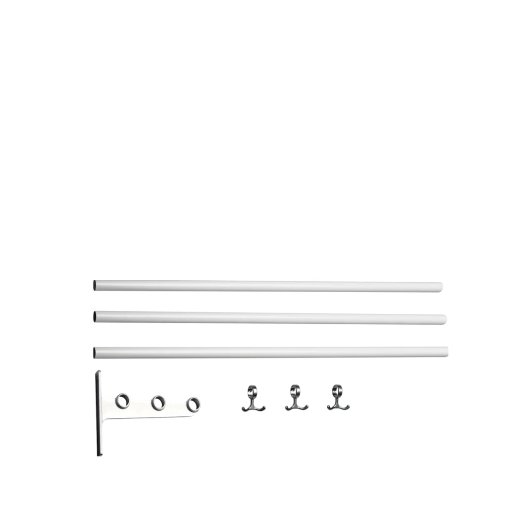 Essem Design Extension Part For Nostalgi Hat Shelf/Shoe Rack, White/Aluminium