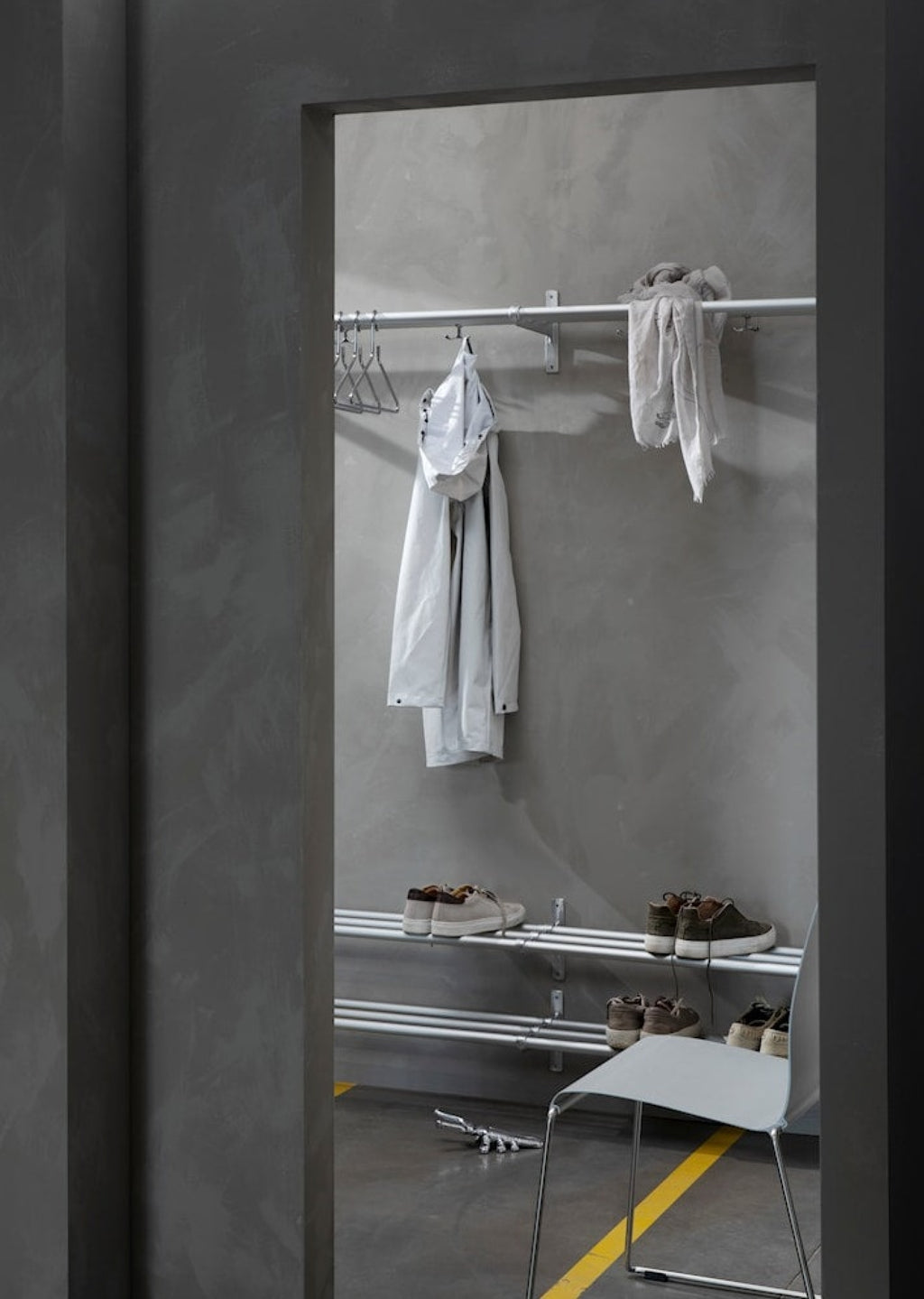 Essem Design Extension Part For Nostalgi Hat Shelf/Shoe Rack, White/Aluminium