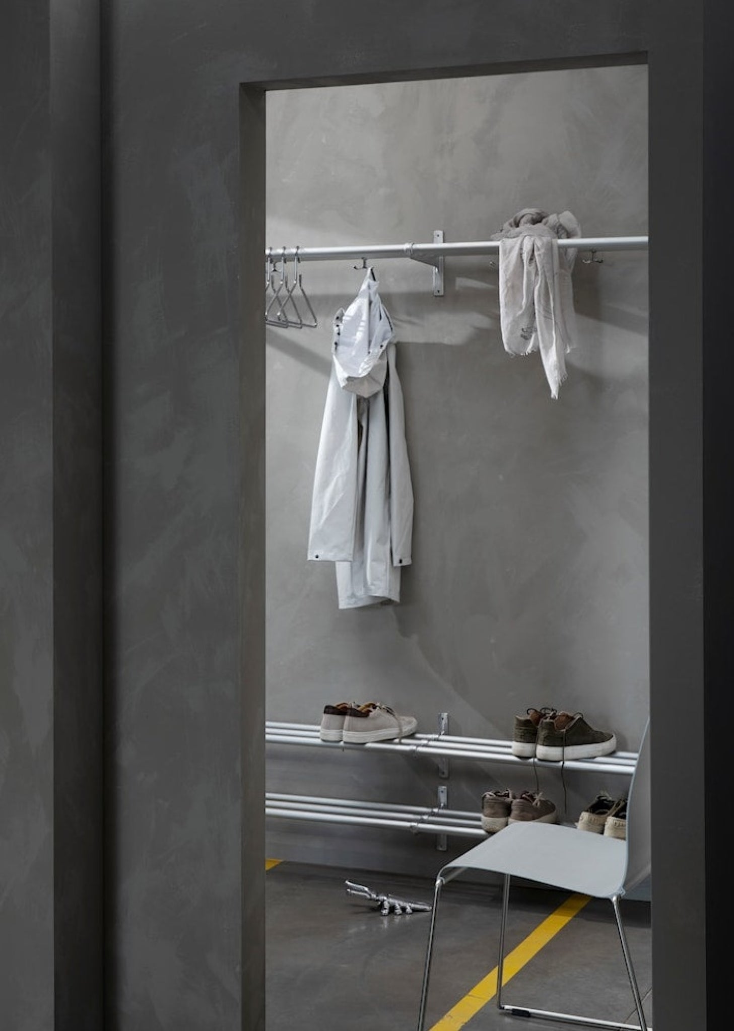 Essem Design Extension Part For Nostalgi Hat Shelf/Shoe Rack, White/Aluminium