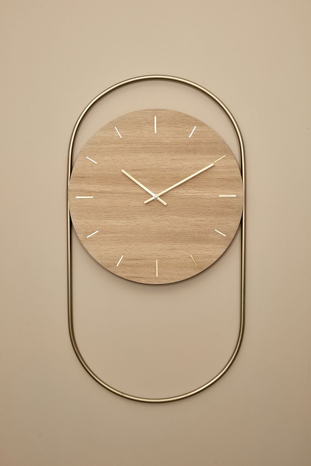 Andersen Furniture A-wall Clock, Oak/brass