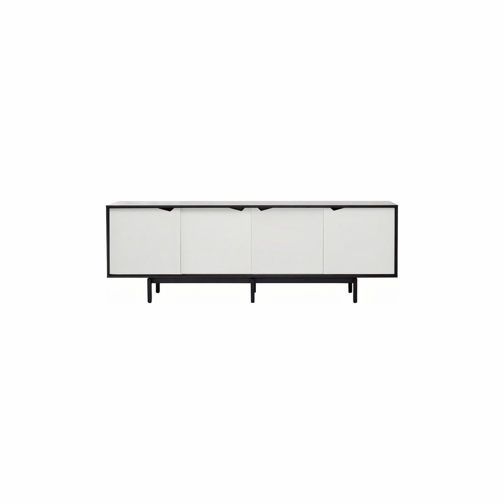 Andersen Furniture S1 Sideboard Black, White Drawers, 200cm