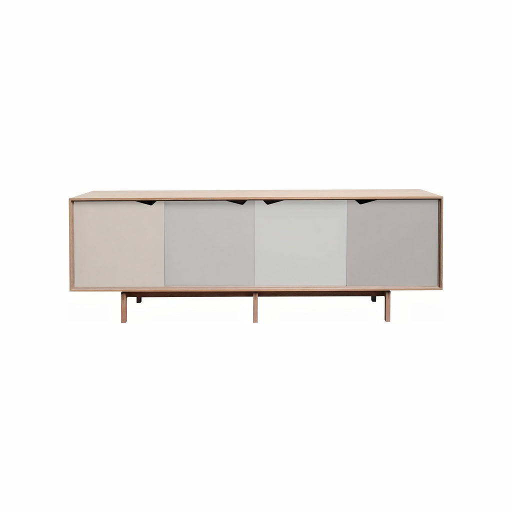 Andersen Furniture S1 Sideboard Soaped Oak, Multicolored Drawers, 200cm