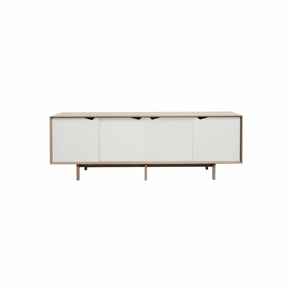 Andersen Furniture S1 Sideboard Soaped Oak, White Drawers, 200cm