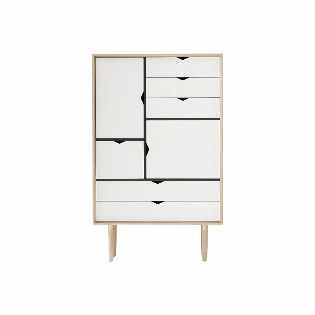 Andersen Furniture S5 Cabinet Soaped Oak, White Front