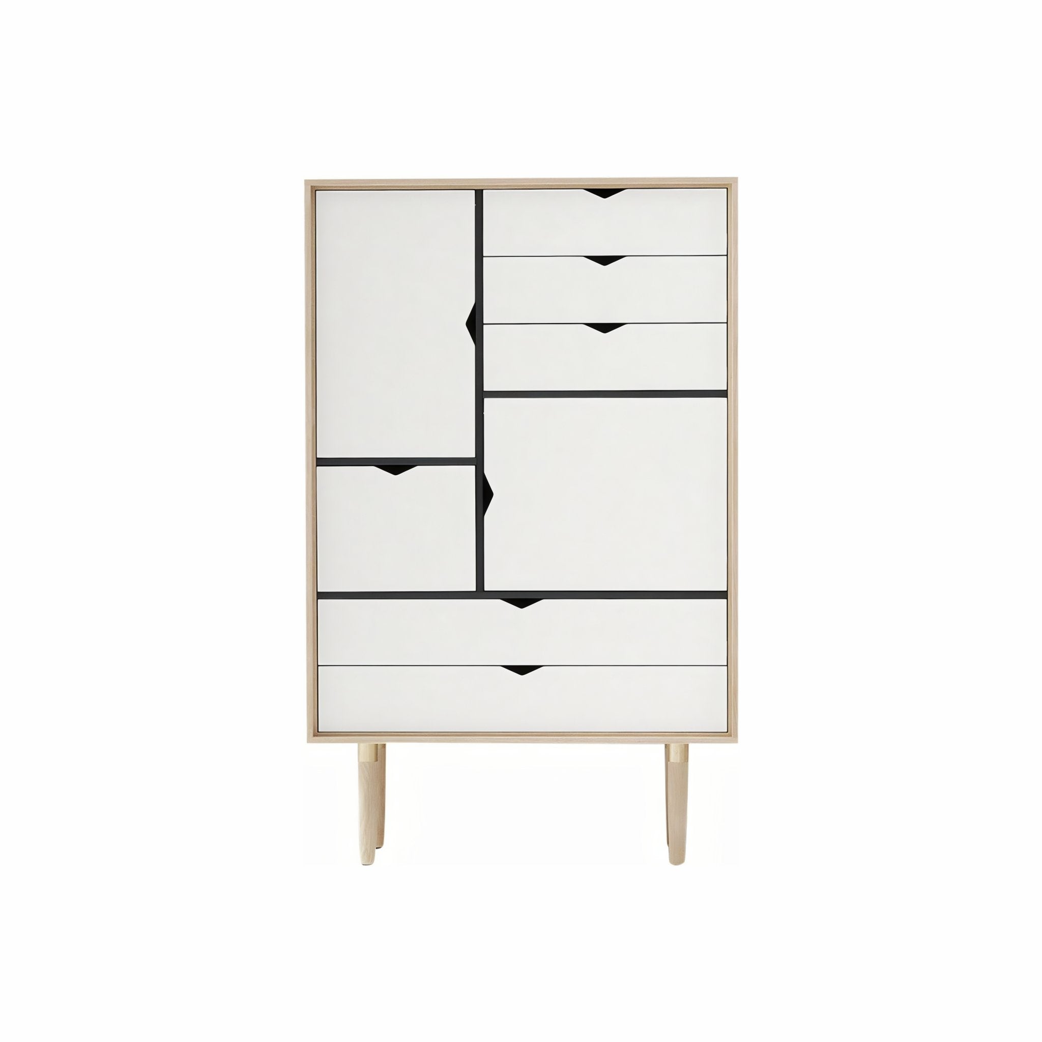Andersen Furniture S5 Cabinet Soaped Oak, White Front