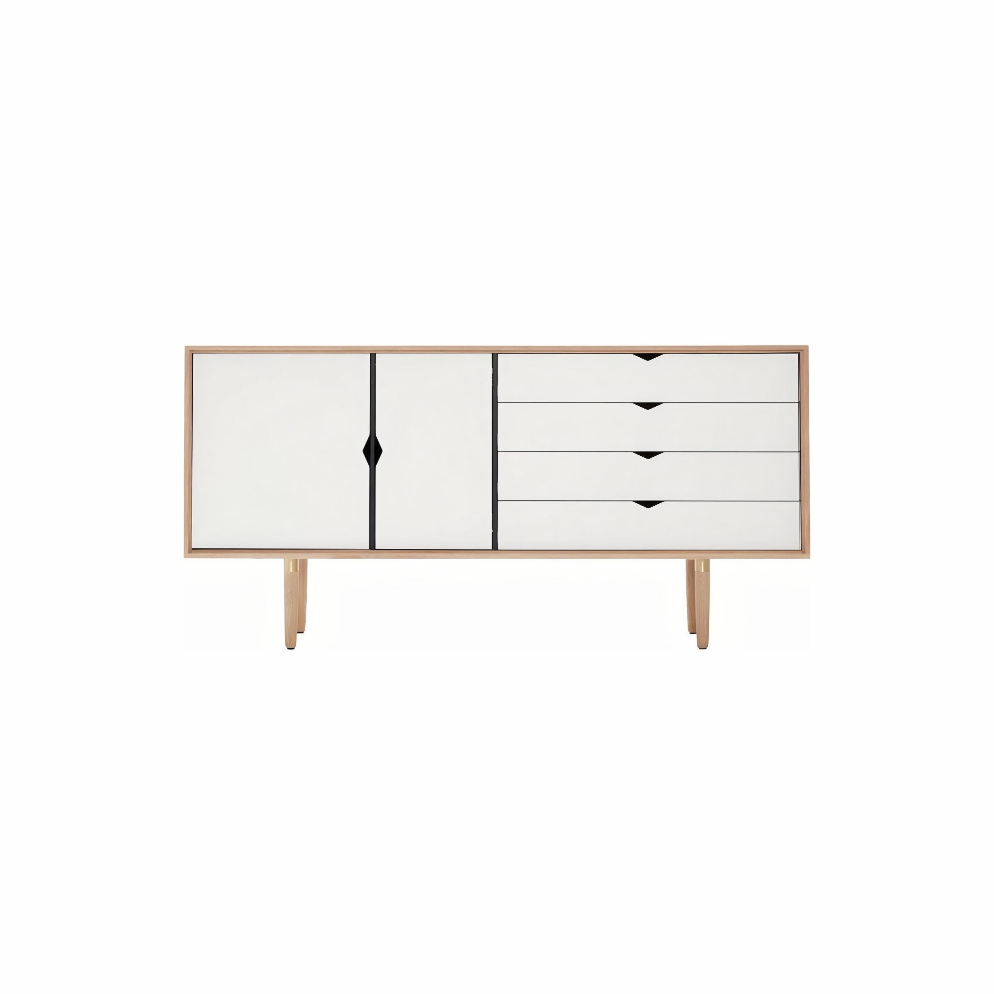 Andersen Furniture S6 Sideboard Soaped Oak, White Front