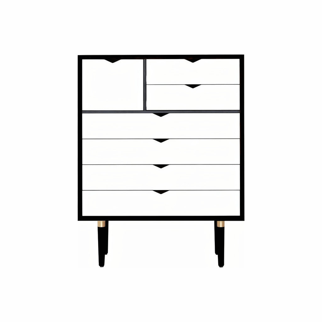 Andersen Furniture S8 Chest Of Drawers Black, White Front