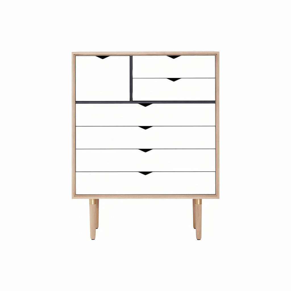 Andersen Furniture S8 Chest Of Drawers Soaped Oak, White Front