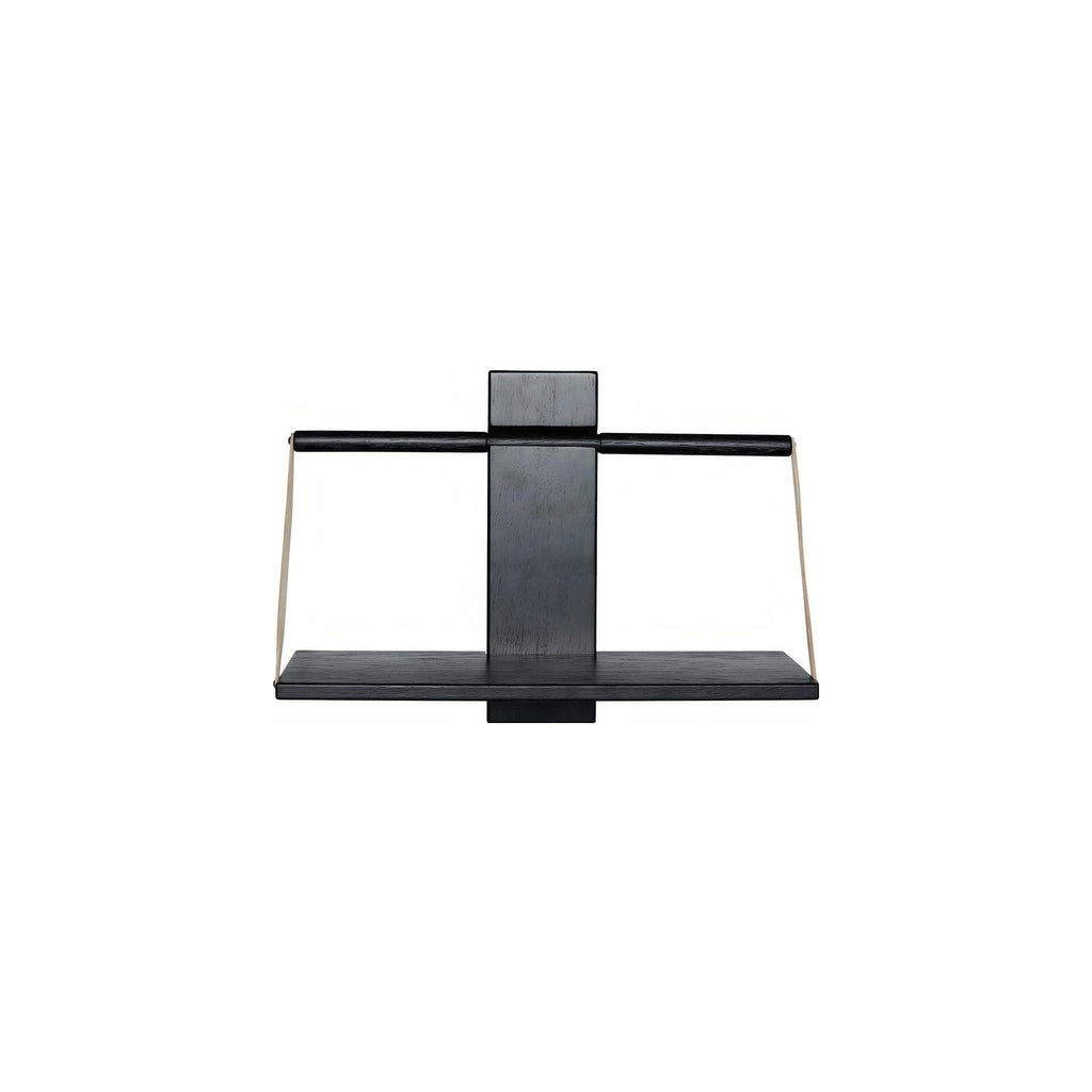 Andersen Furniture Wood Wall Shelf, Black Oak, Large