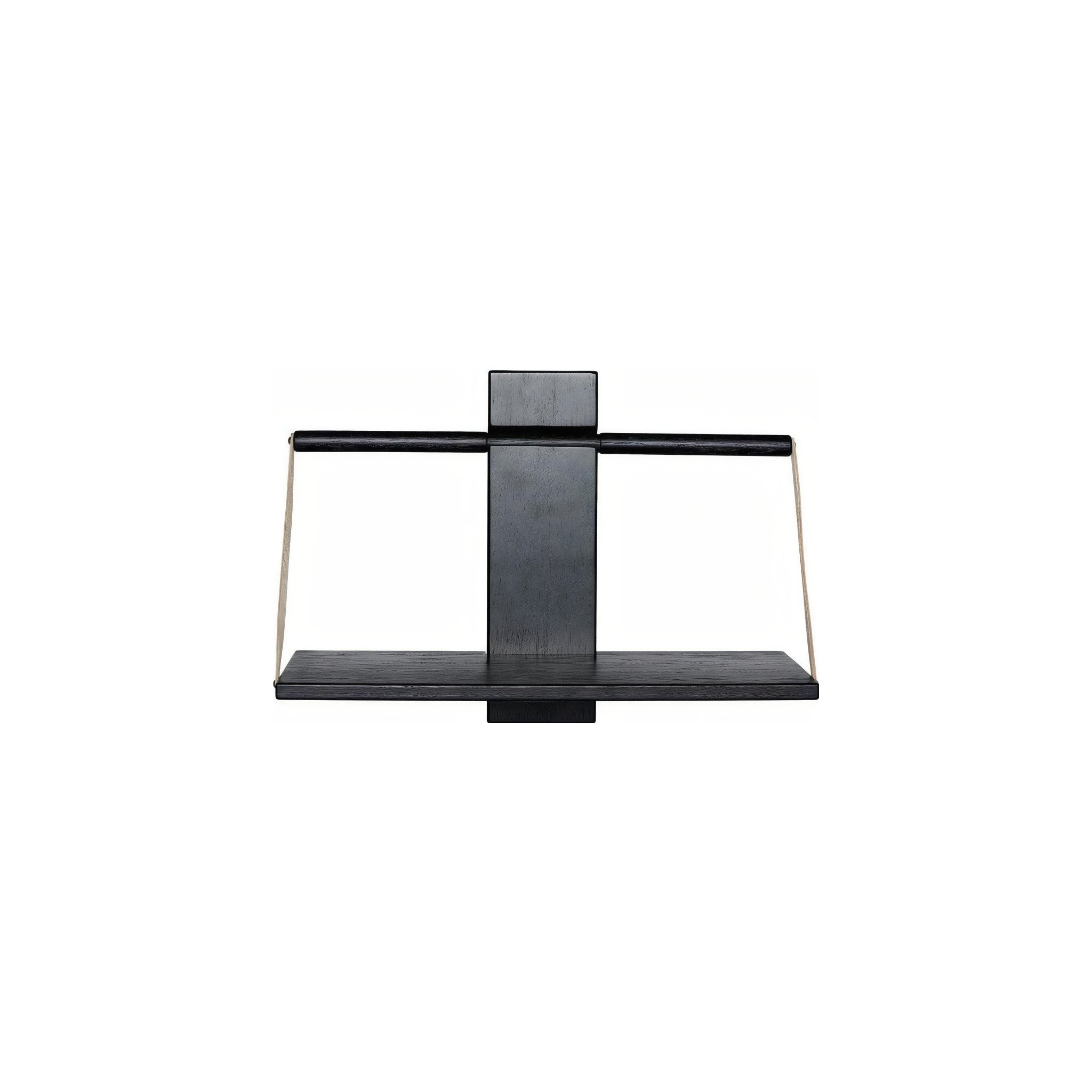 Andersen Furniture Wood Wall Shelf, Black Oak, Large