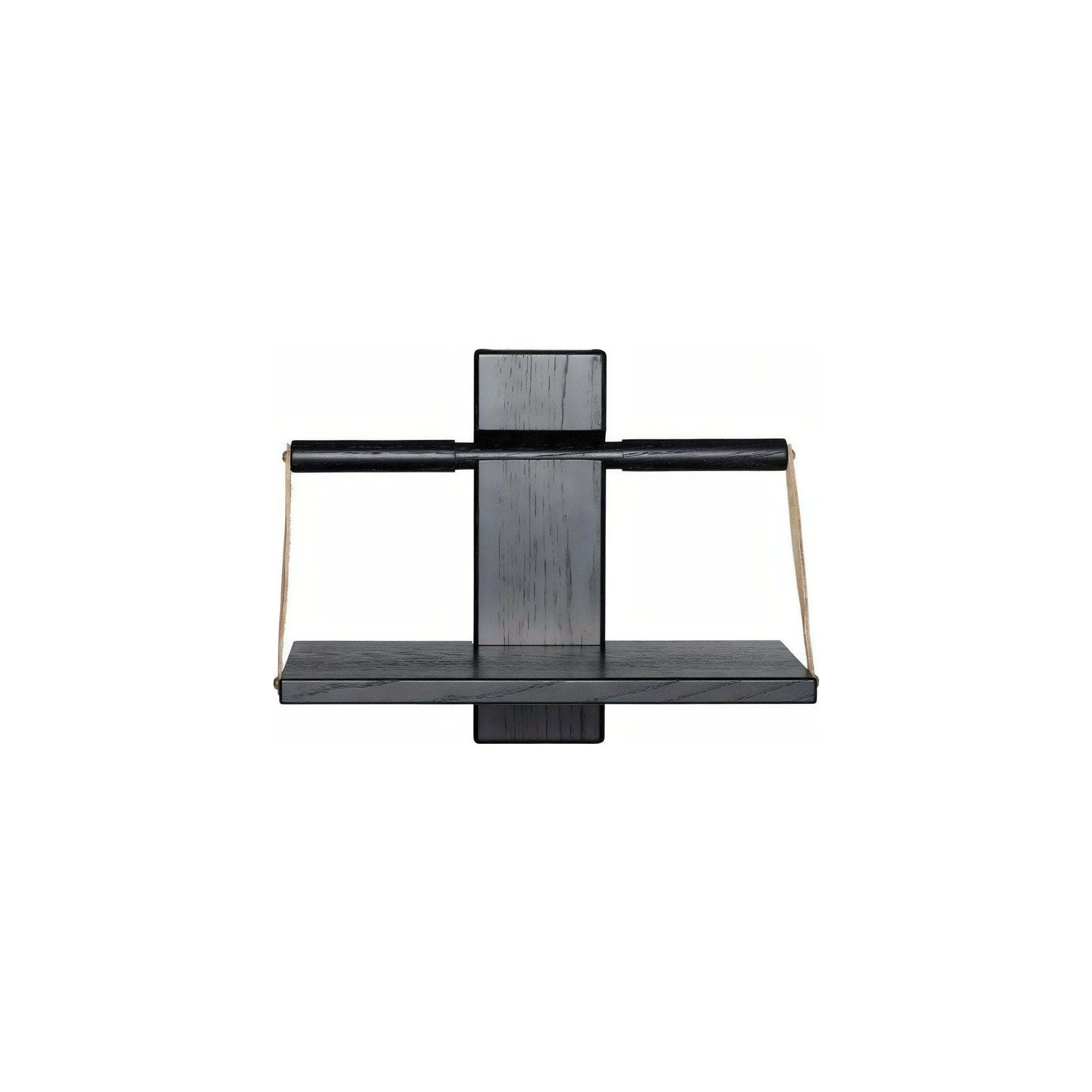 Andersen Furniture Wood Wall Shelf, Black Oak, Small