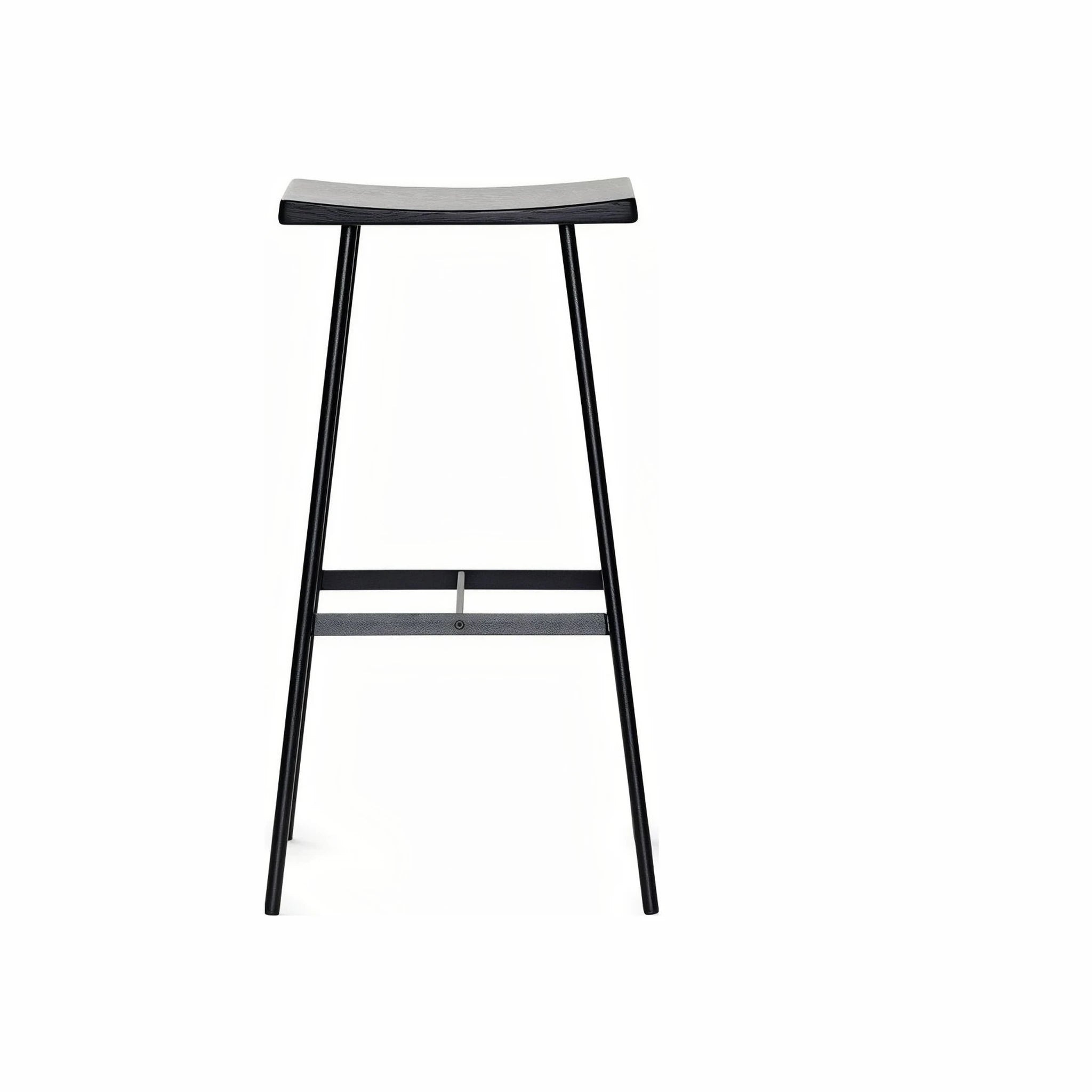 Andersen Furniture HC2 Bar Stool Black Oak, Steel Frame, H 79cm