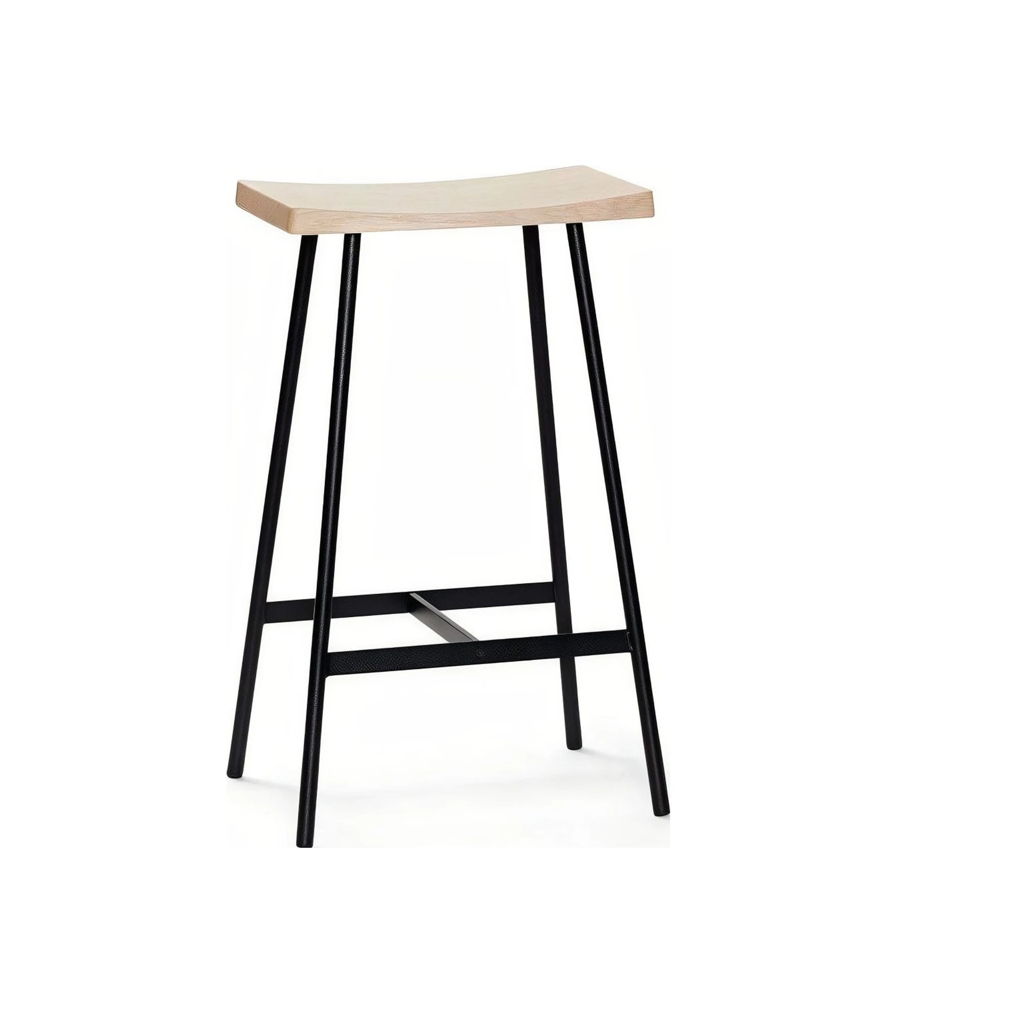 Andersen Furniture HC2 Bar stool oak, steel frame, H 65cm