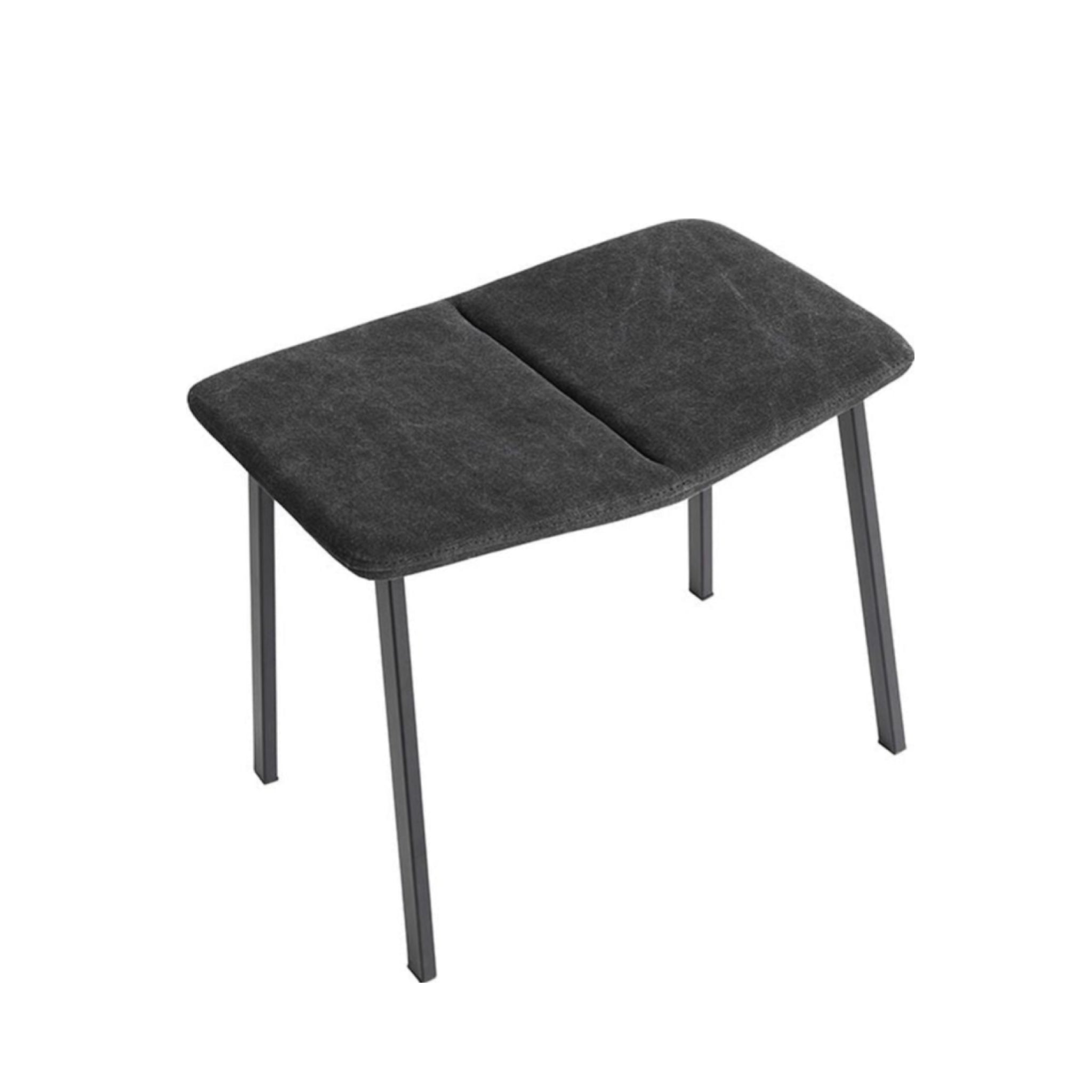 Muubs Chamfer Footstool, Anthracite/Black