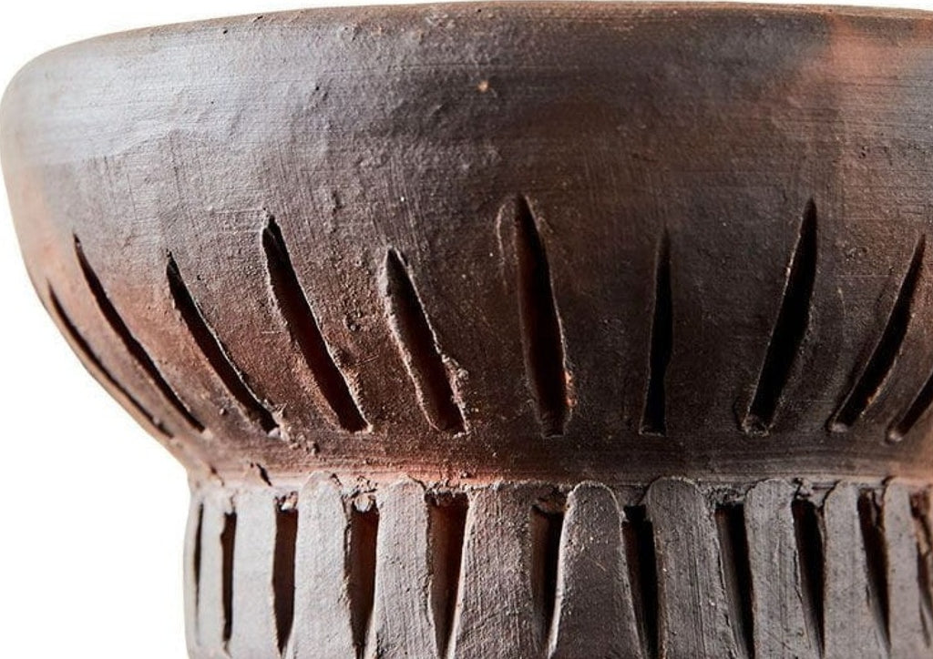 Muubs Fire Tealight Holder 2 Pcs, Brown/Black