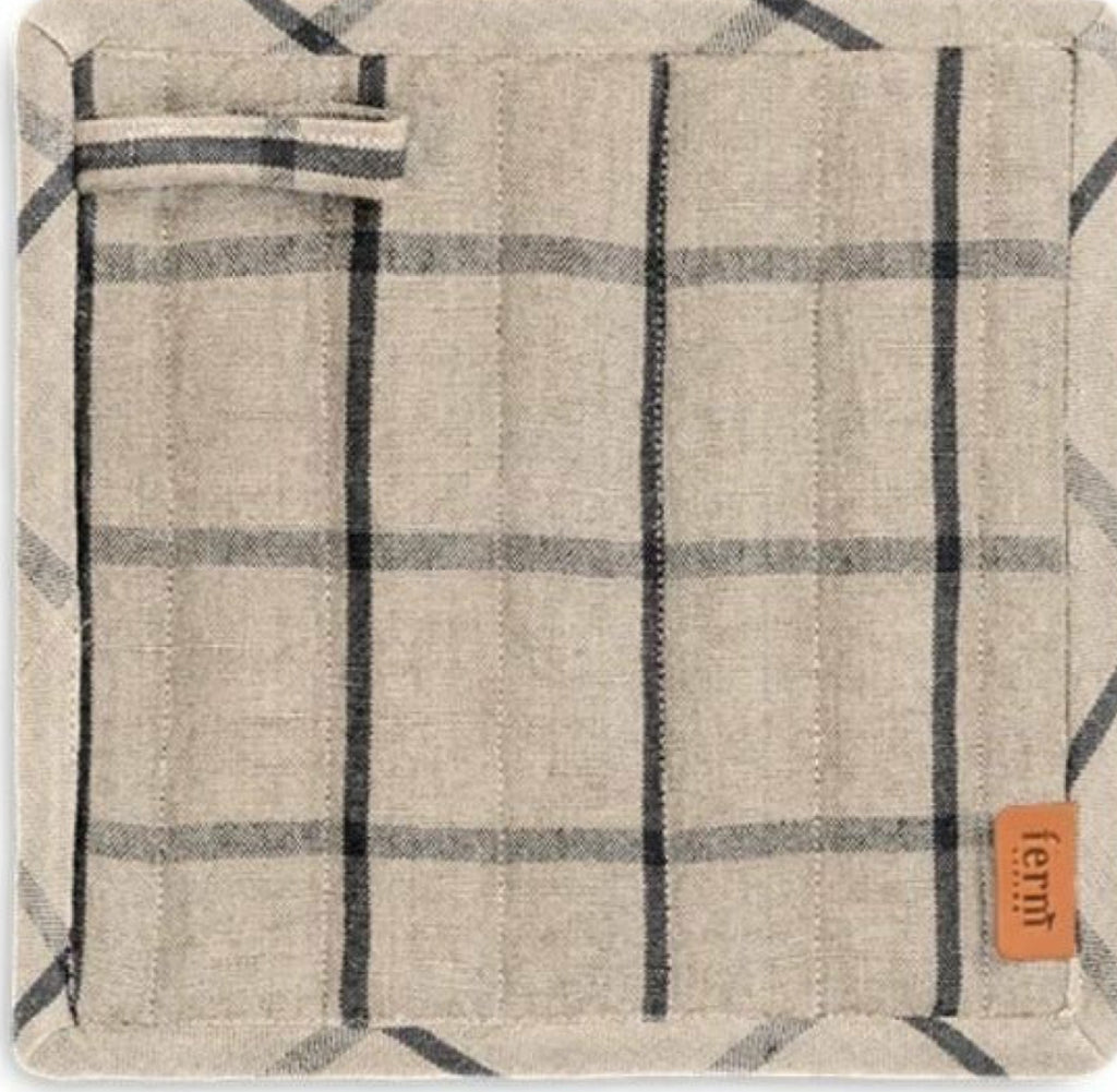 Ferm Living Hale Potholder Set Of 2, Sand/Black