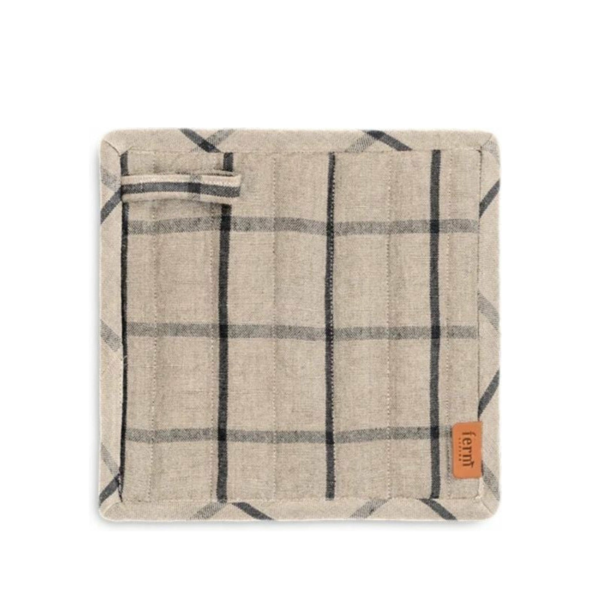 Ferm Living Hale Potholder Set Of 2, Sand/Black