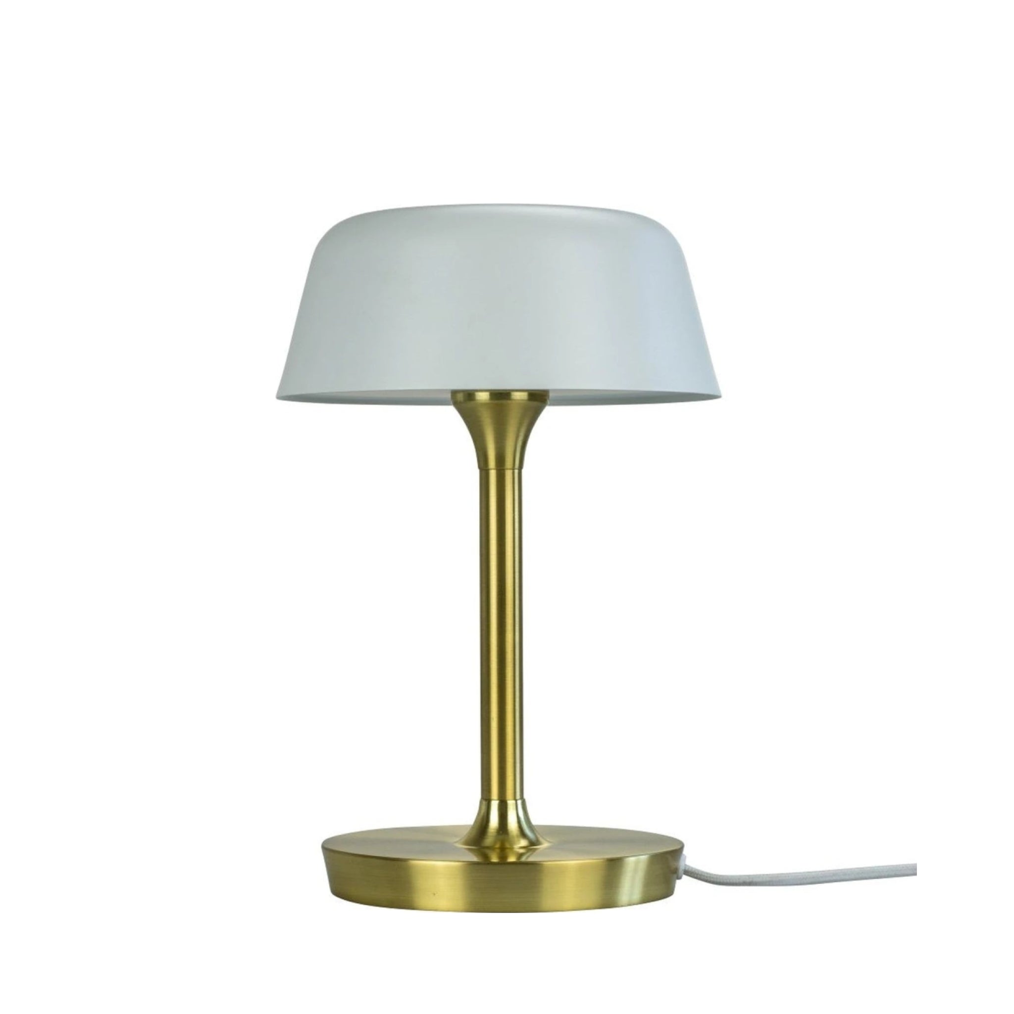 Dyberg Larsen Valencia Led Table Lamp With Wire, White/Brass