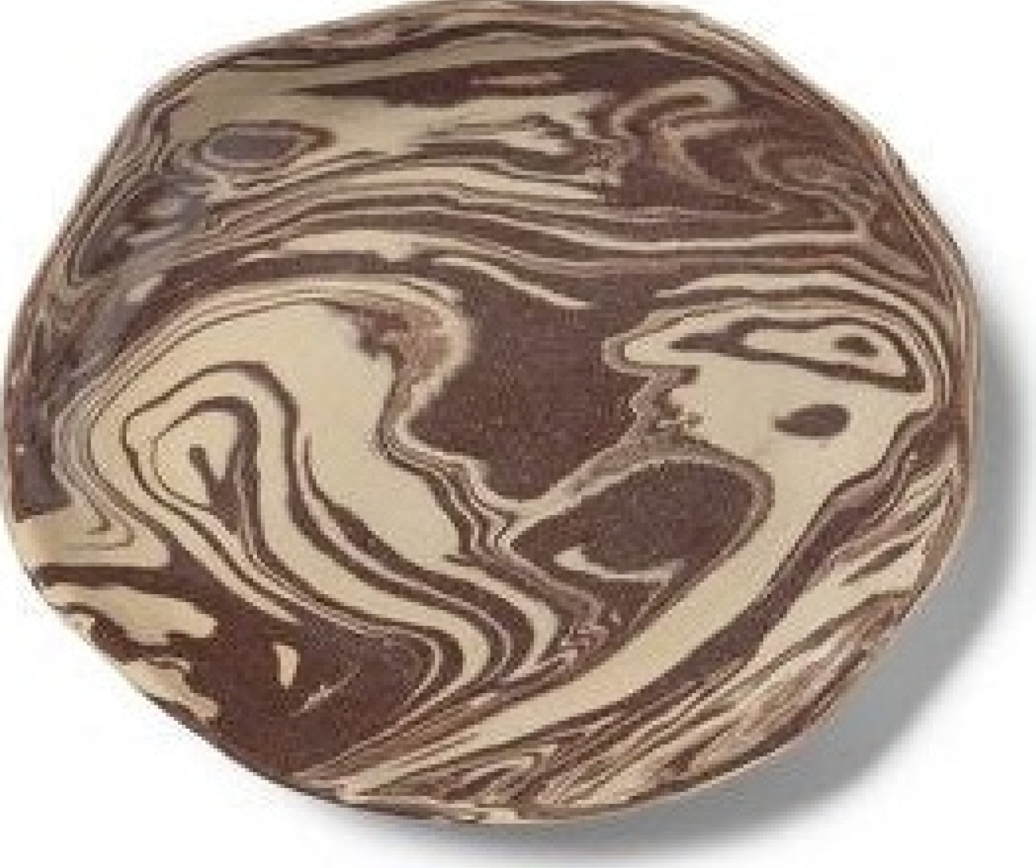 Ferm Living Ryu Platter 18.5 Cm, Sand/Brown