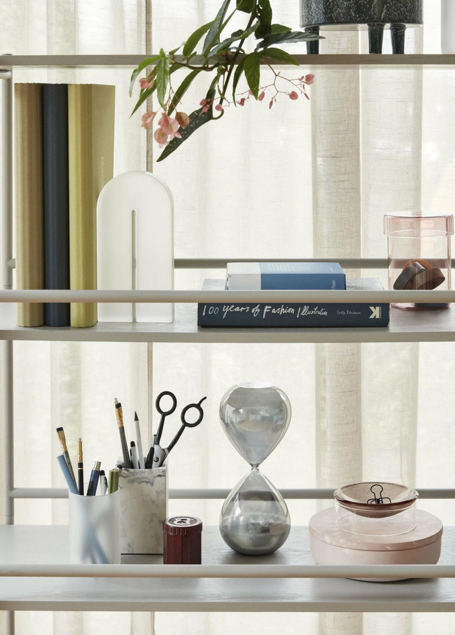 Hübsch Flow Bowl Glass Clear/Brown