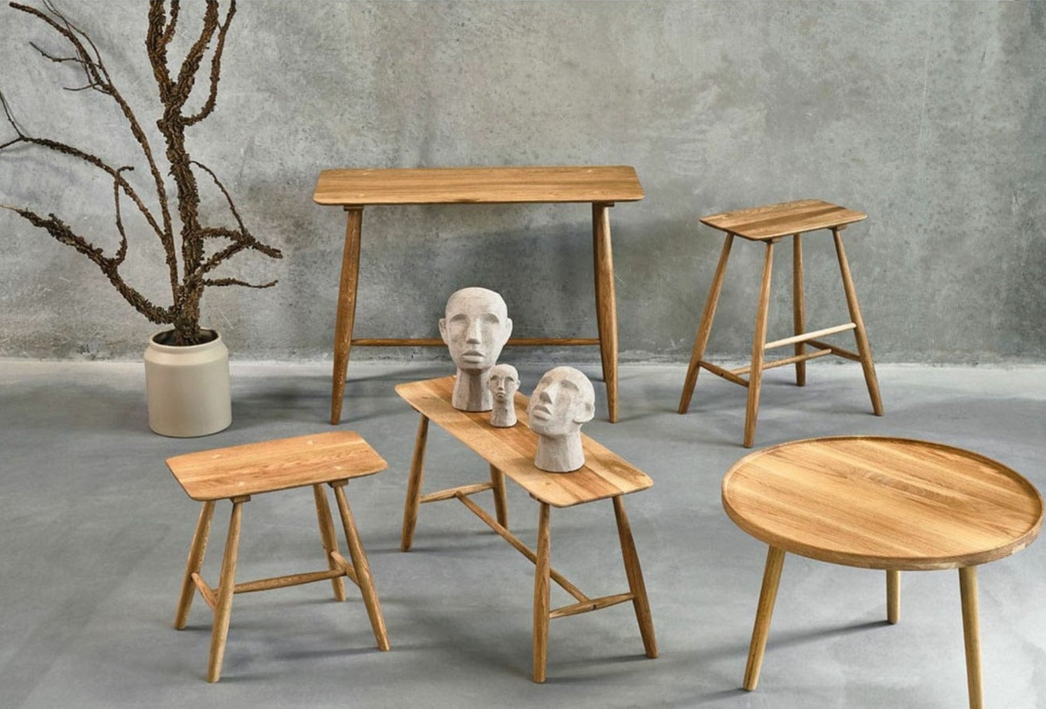 Villa Collection Figure Head 8.5 X 8.5 X 15 Cm, Grey/Brown