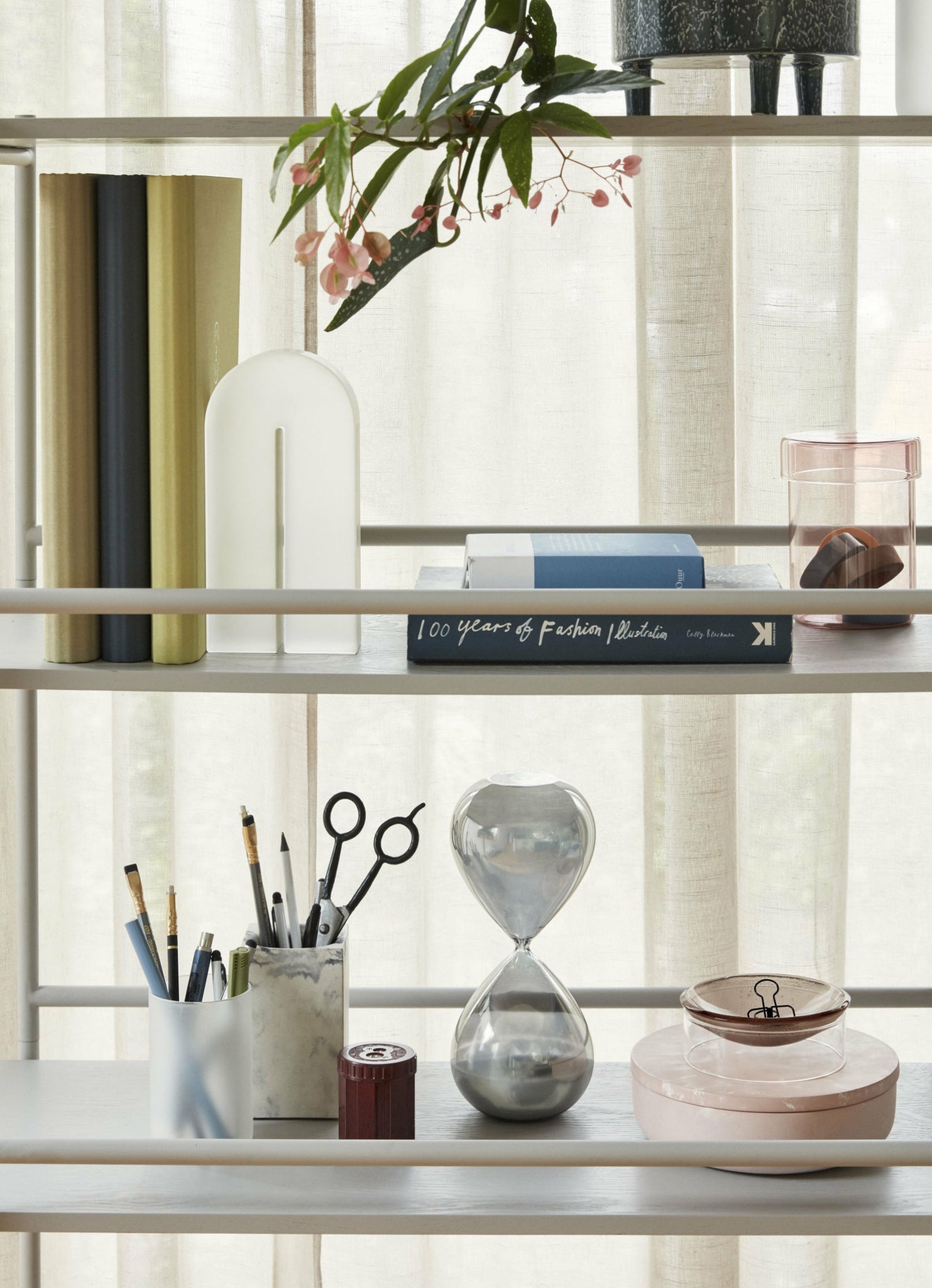 Hübsch Flow Bowl Glass Clear/Brown