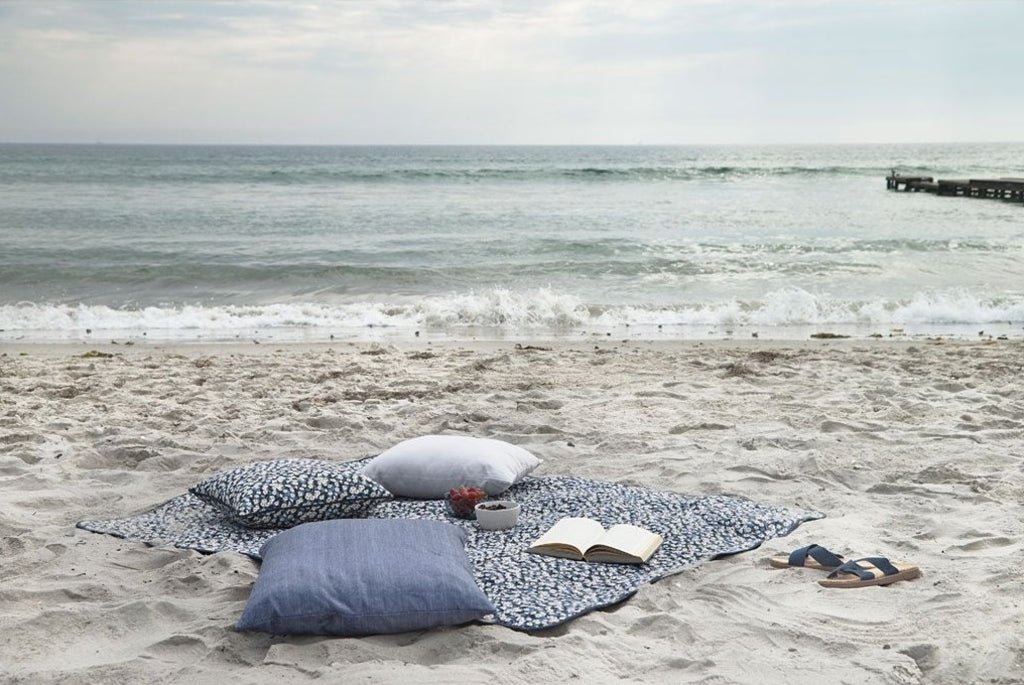 Södahl Bellis Seat Cushion, Indigo/Camel