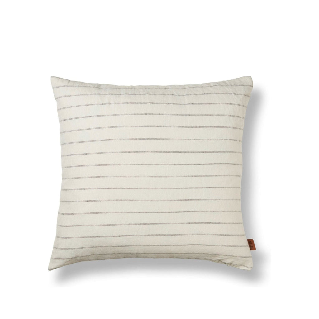 Ferm Living Grand Cushion, Off White/Chocolate