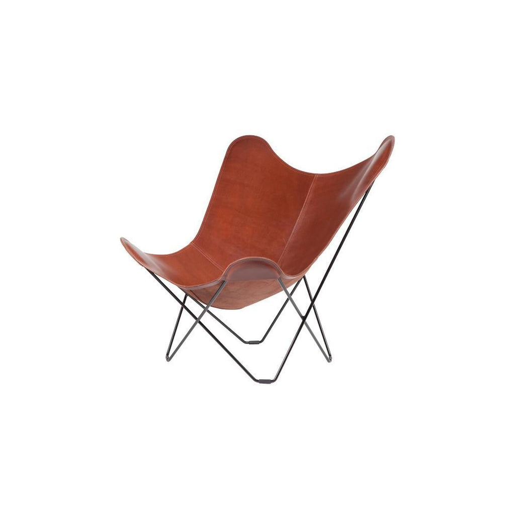 Cuero Pampa Mariposa Butterfly Chair, Oak/Chrome