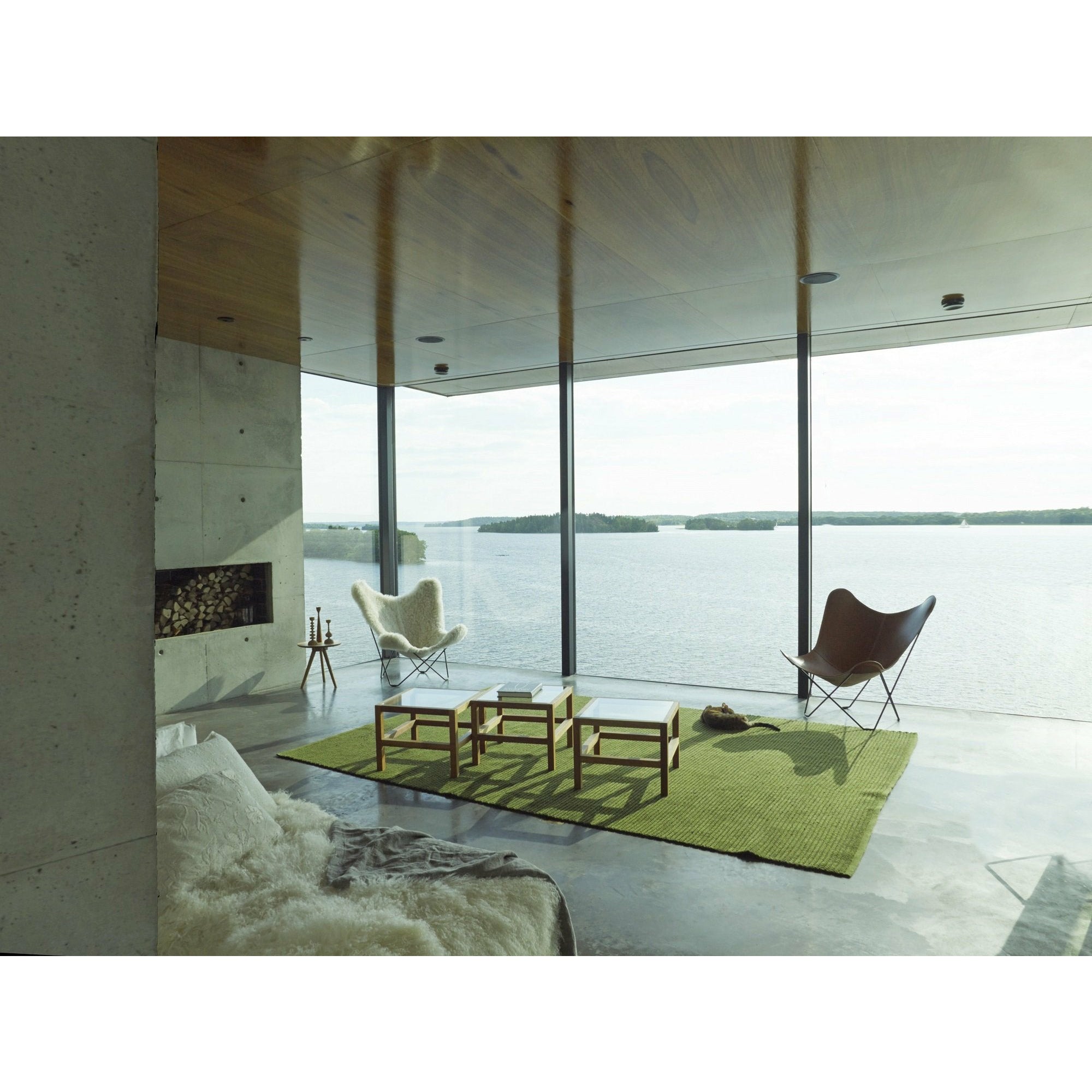 Cuero Pampa Mariposa Butterfly Chair, Oak/Chrome