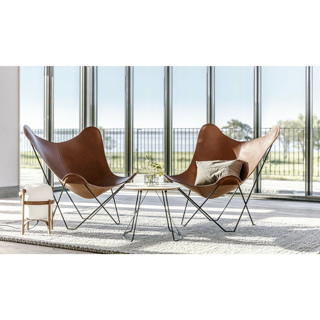 Cuero Pampa Mariposa Butterfly Chair, Oak/Chrome