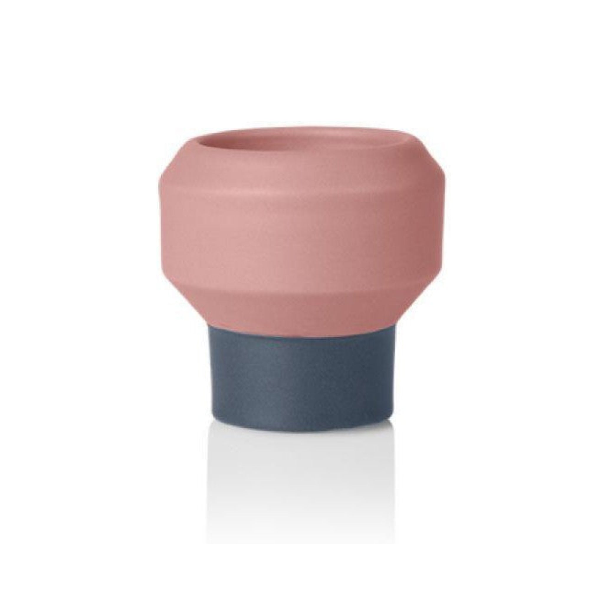 Lucie Kaas Fumario Candlestick Pink/Dark Grey, 6cm