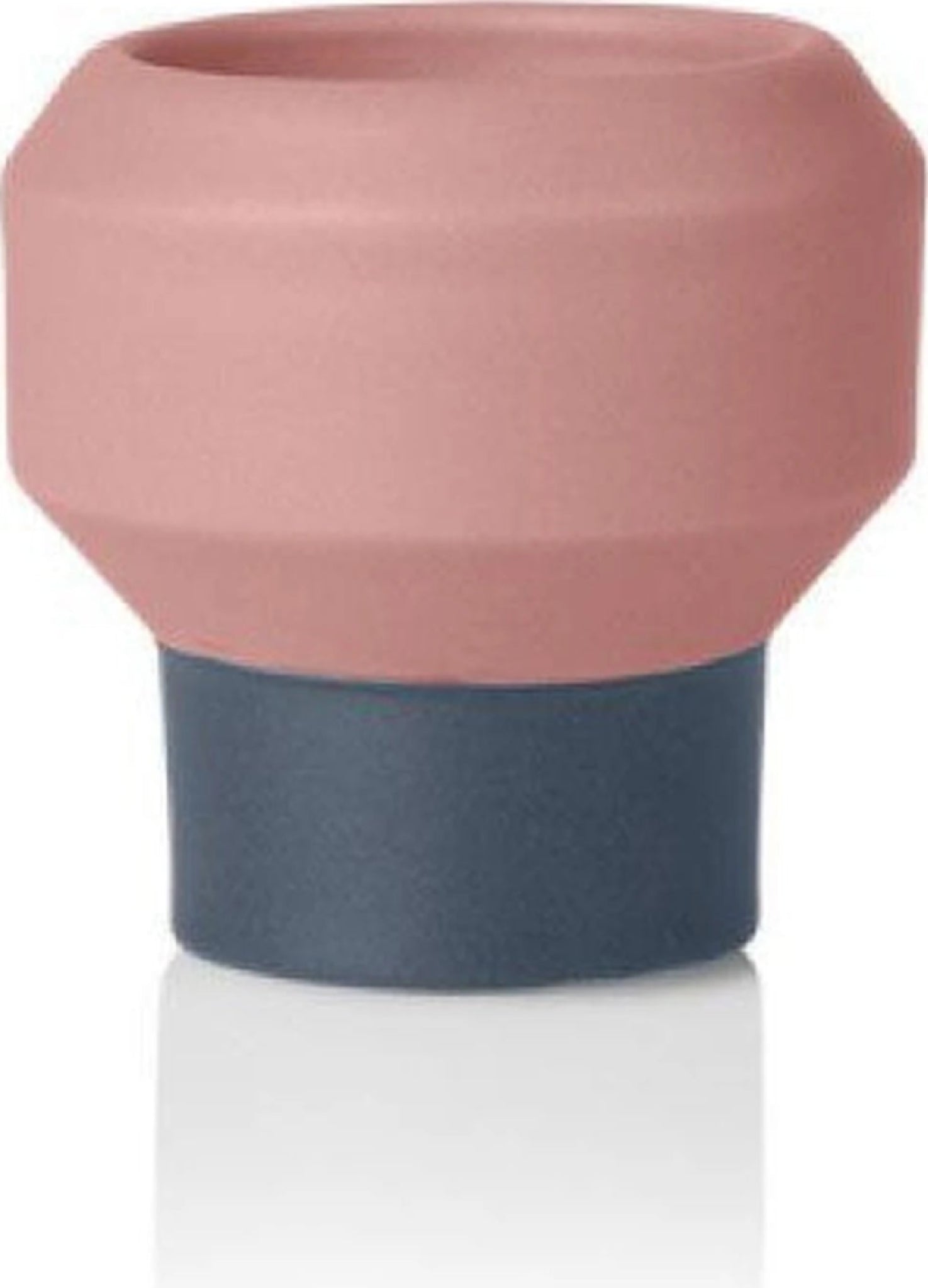 Lucie Kaas Fumario Candlestick Pink/Dark Grey, 6cm