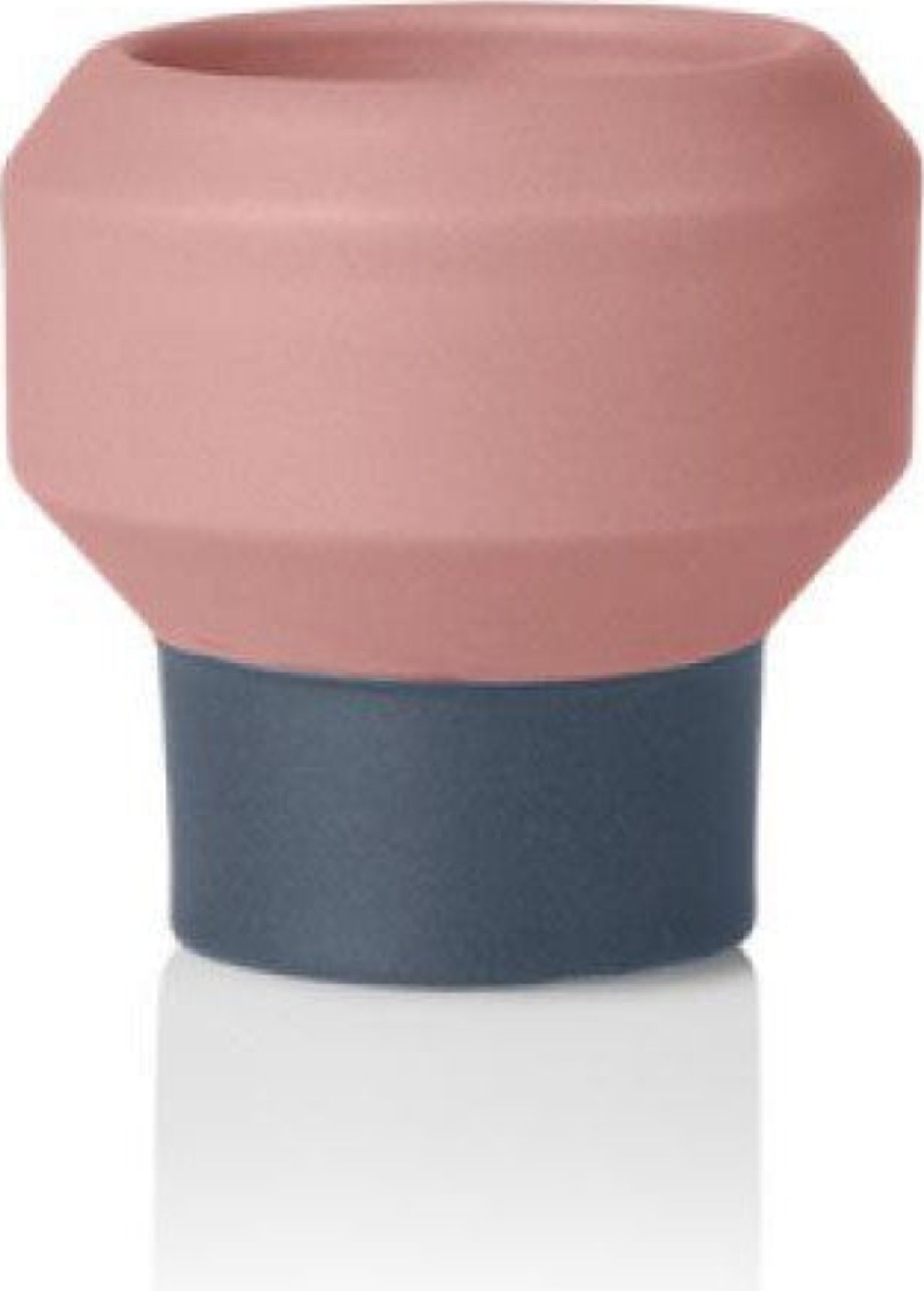 Lucie Kaas Fumario Candlestick Pink/Dark Grey, 6cm