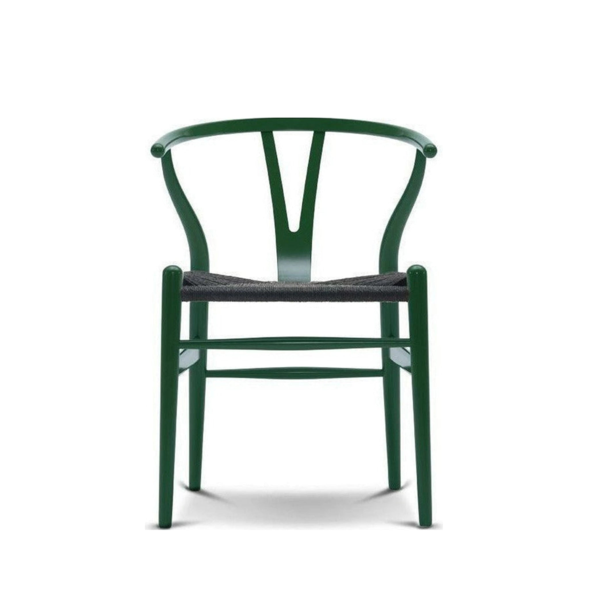 Carl Hansen Ch24 Y Chair Chair Black Paper Cord, Beech/Grass Green
