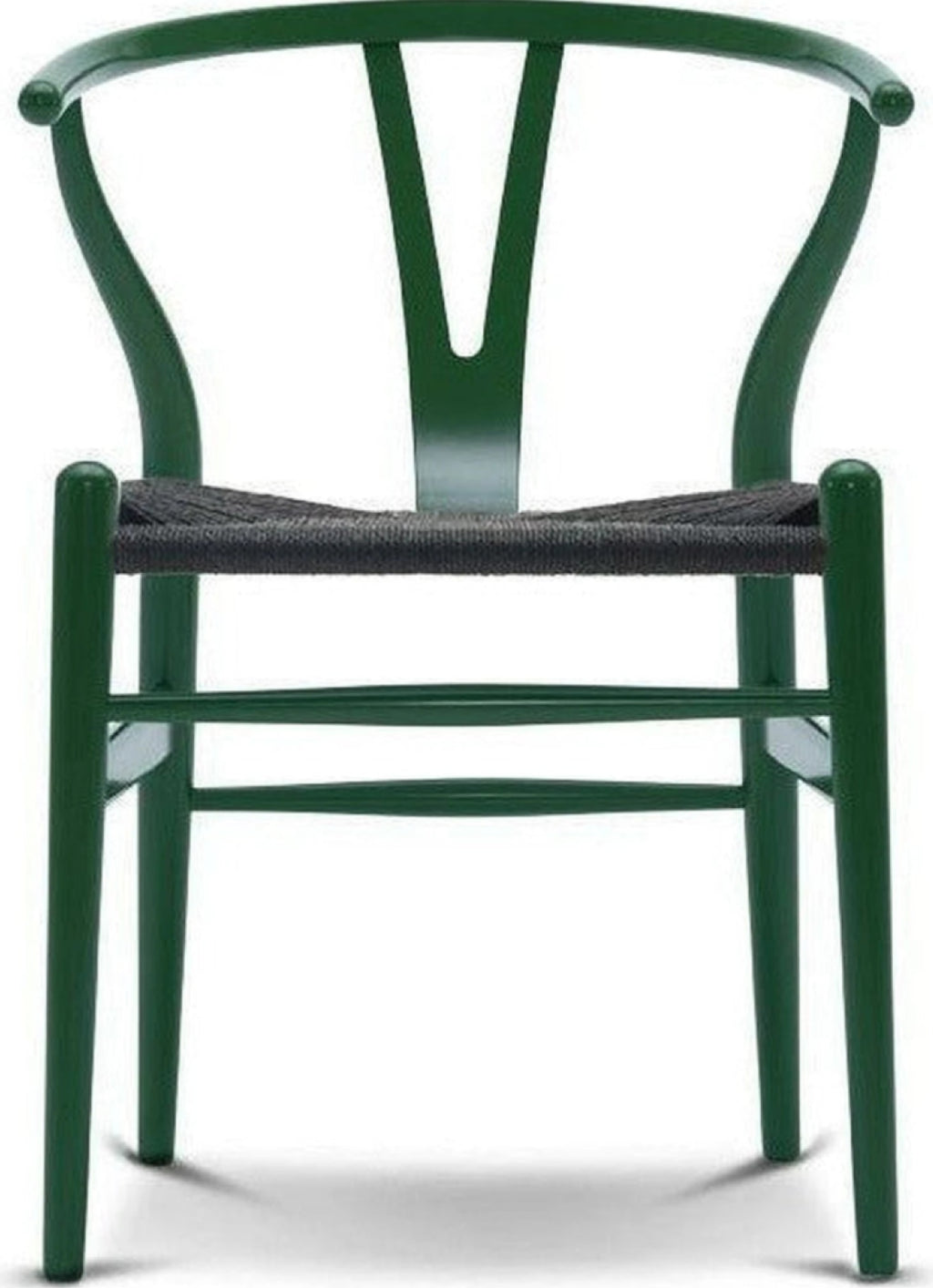 Carl Hansen Ch24 Y Chair Chair Black Paper Cord, Beech/Grass Green