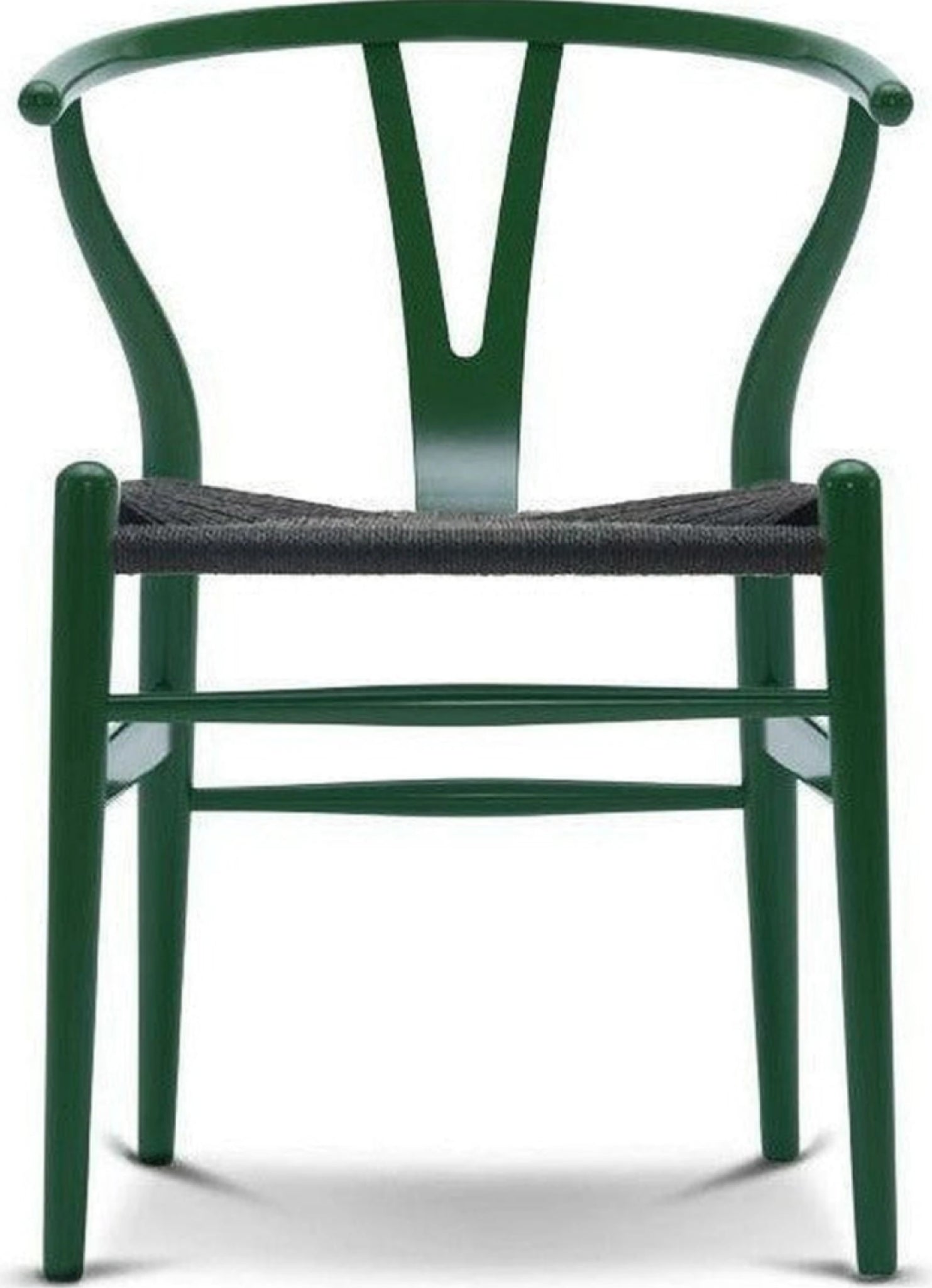 Carl Hansen Ch24 Y Chair Chair Black Paper Cord, Beech/Grass Green