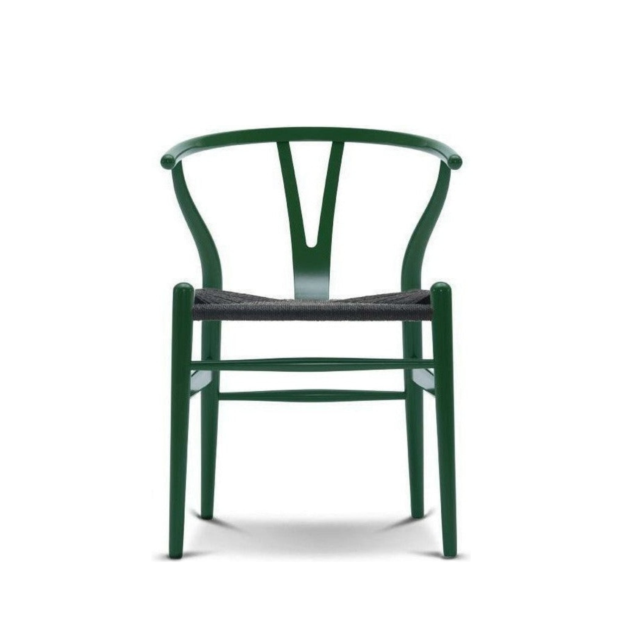 Carl Hansen Ch24 Y Chair Chair Black Paper Cord, Beech/Grass Green