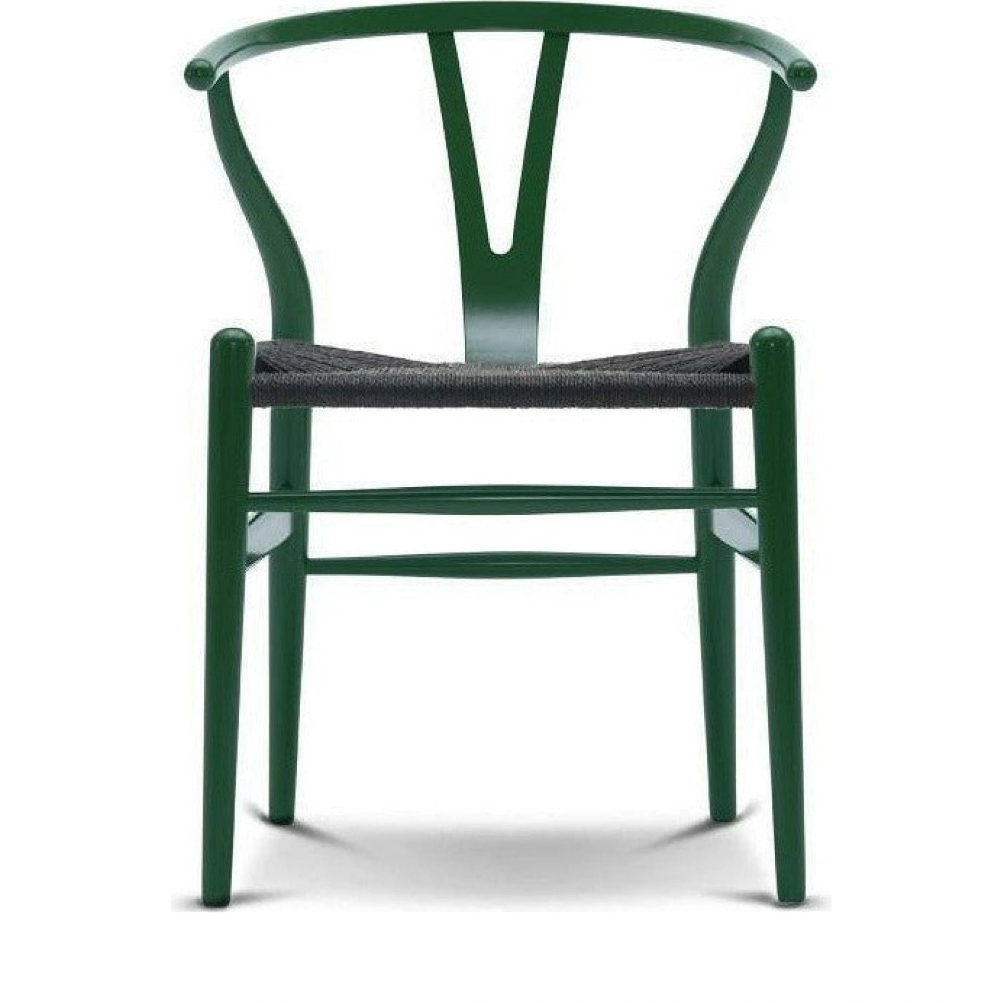 Carl Hansen Ch24 Y Chair Chair Black Paper Cord, Beech/Grass Green